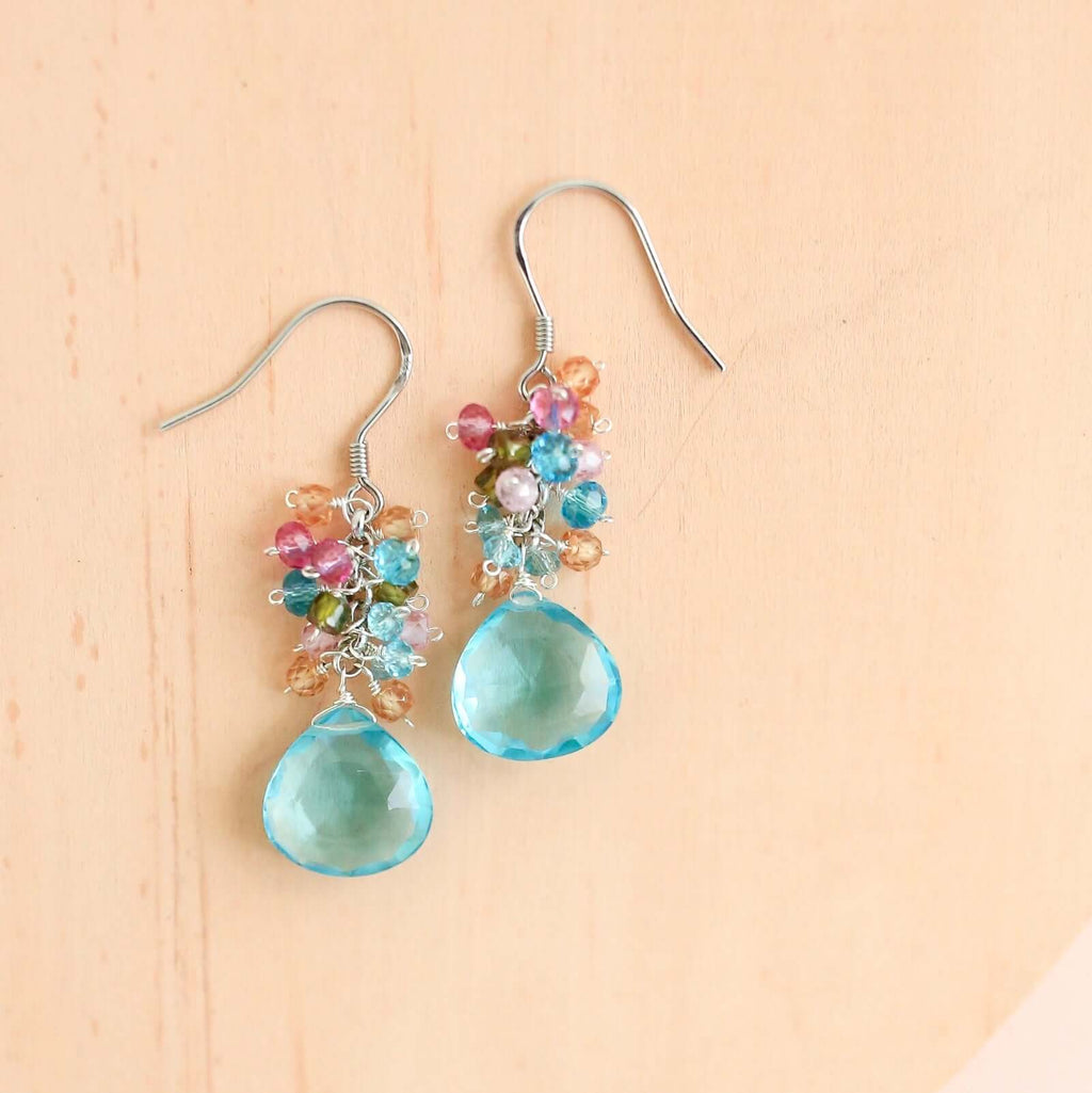 Peridot Quartz Bala Earrings