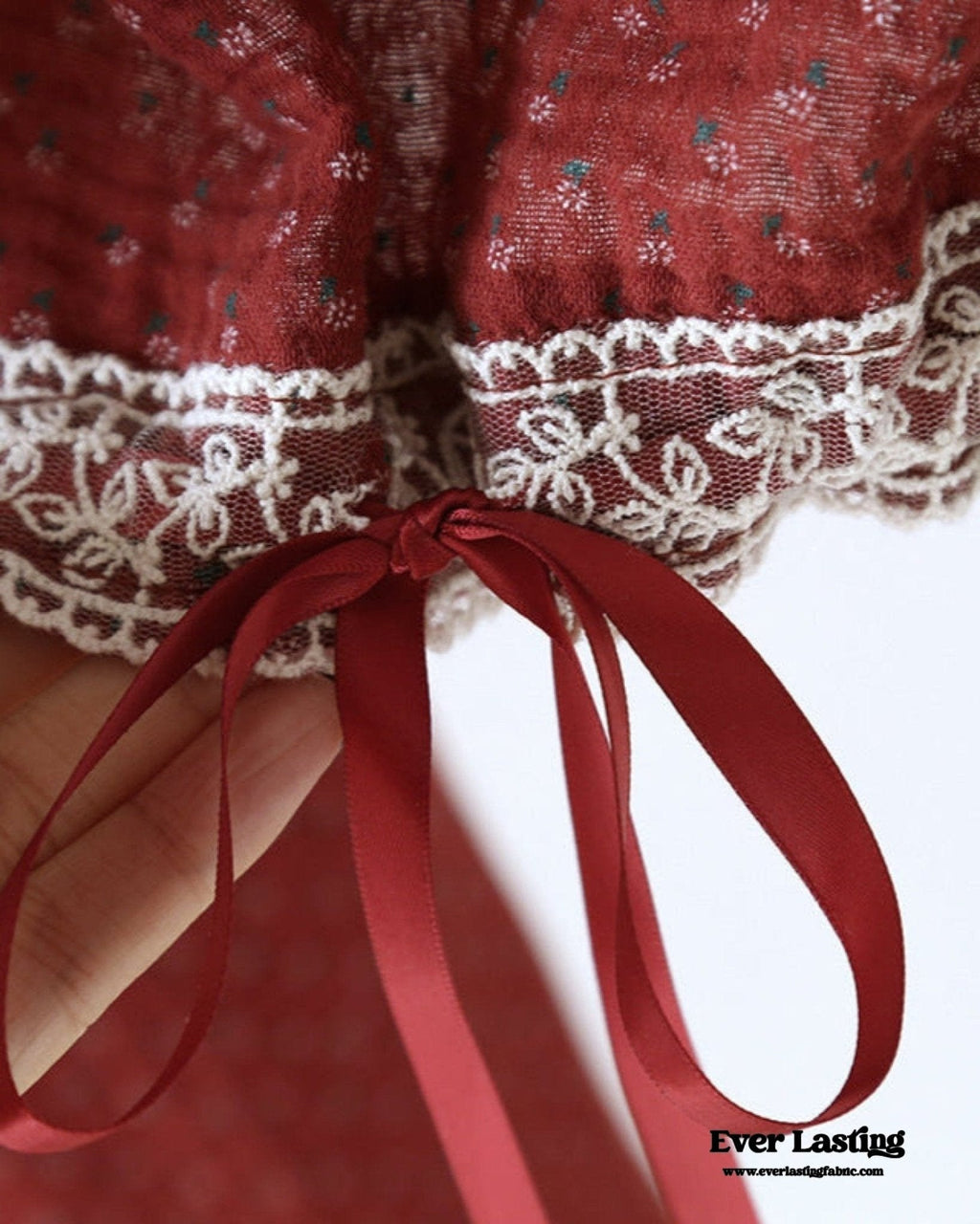 Ivy Red Floral Ruffled Pajama Set / Dress