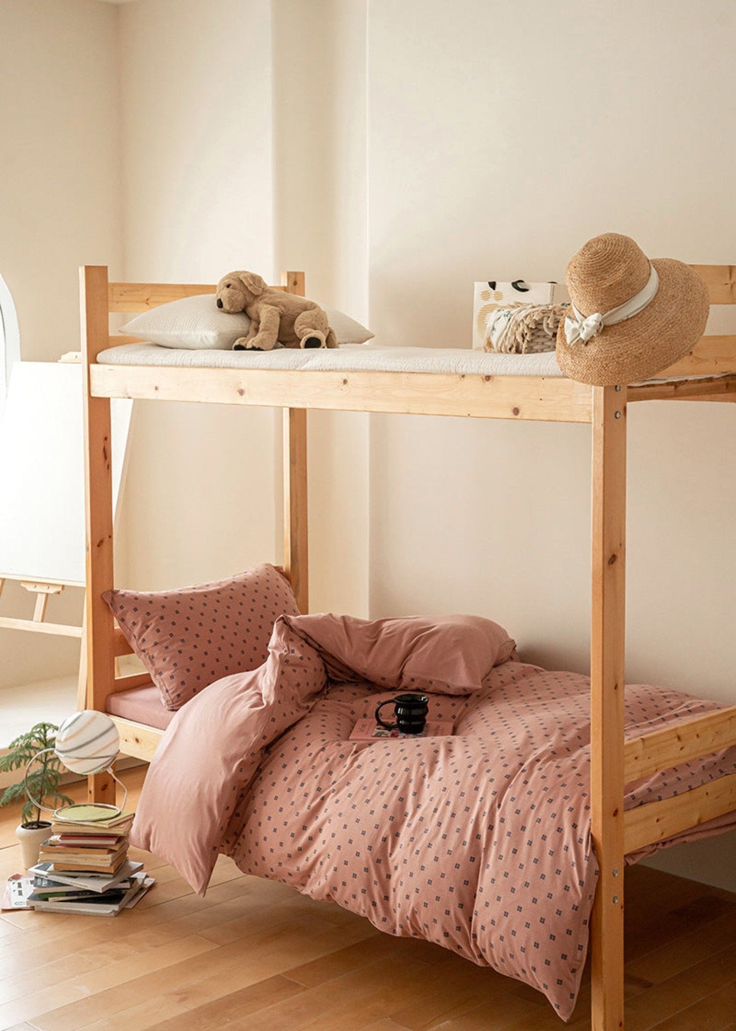 Jersey Knit Boho Twin Dorm Bedding Set / Burnt Orange