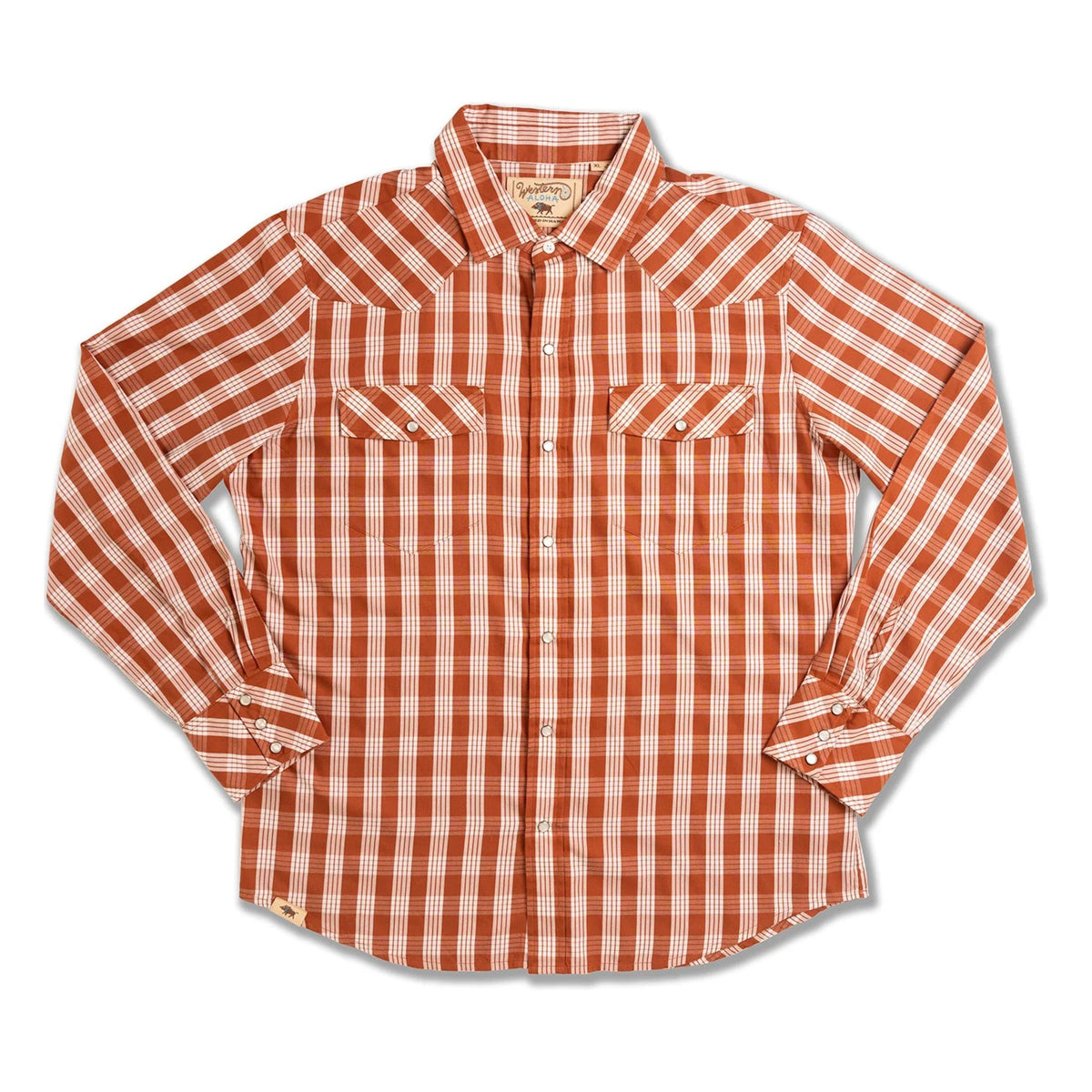 Kauai Red Palaka Western Snap Shirt