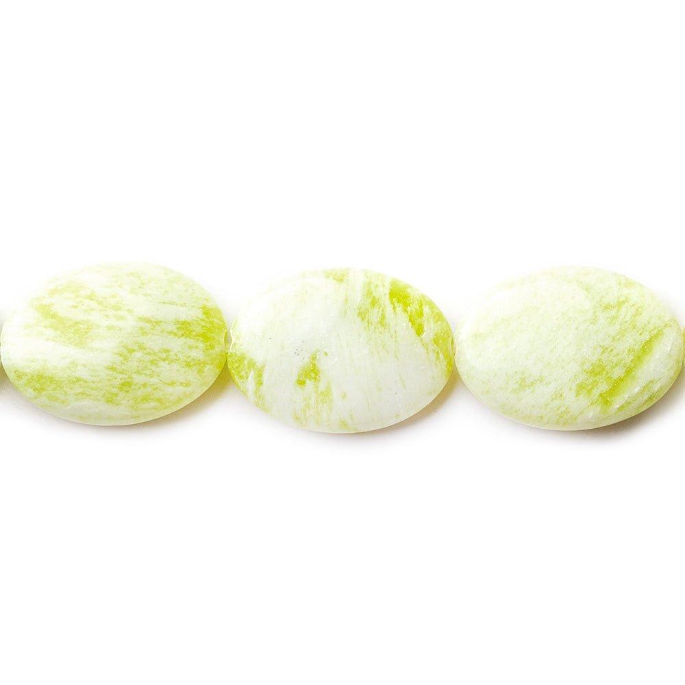 15x20mm Key Lime Jade Beads Plain Oval 20pcs/strand