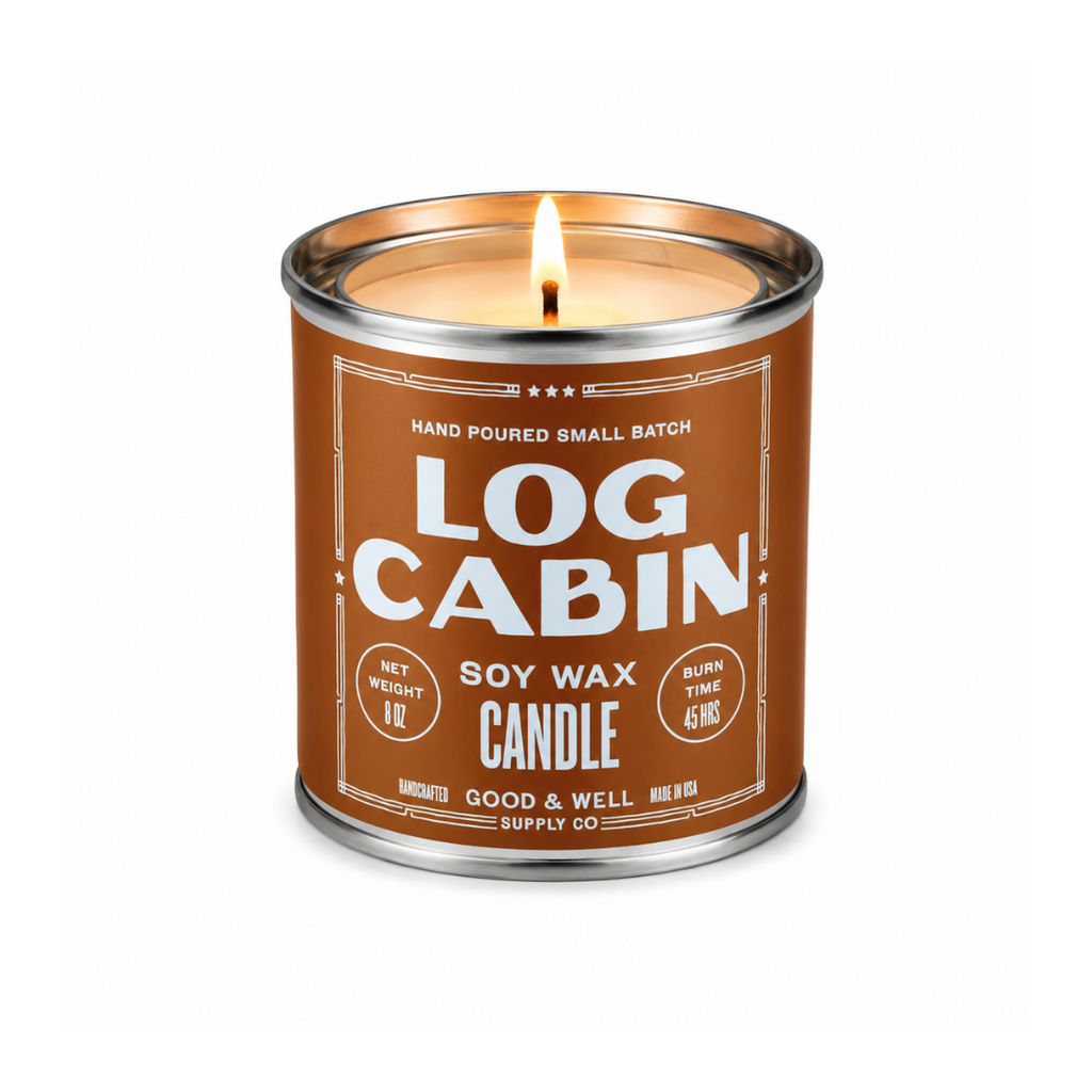 Log Cabin Happy Place Candle