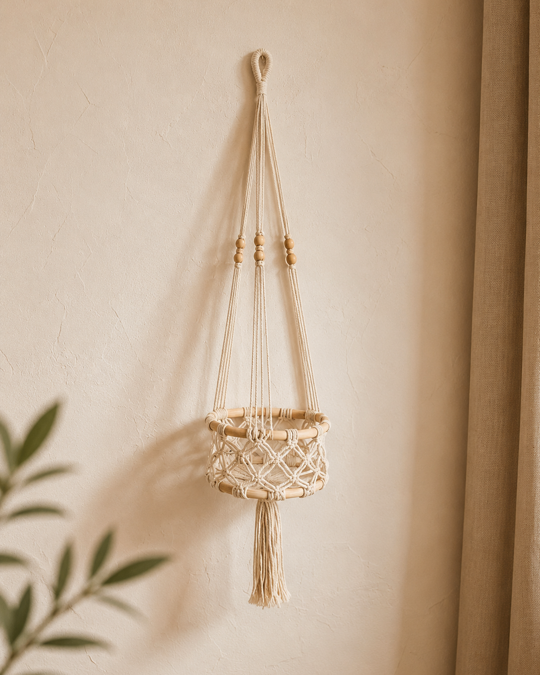 Macrame Hanging Wall Basket