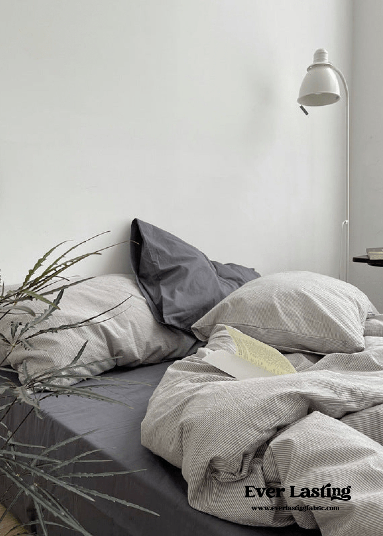 Minimal Mixed Gingham Bedding Set / Blue