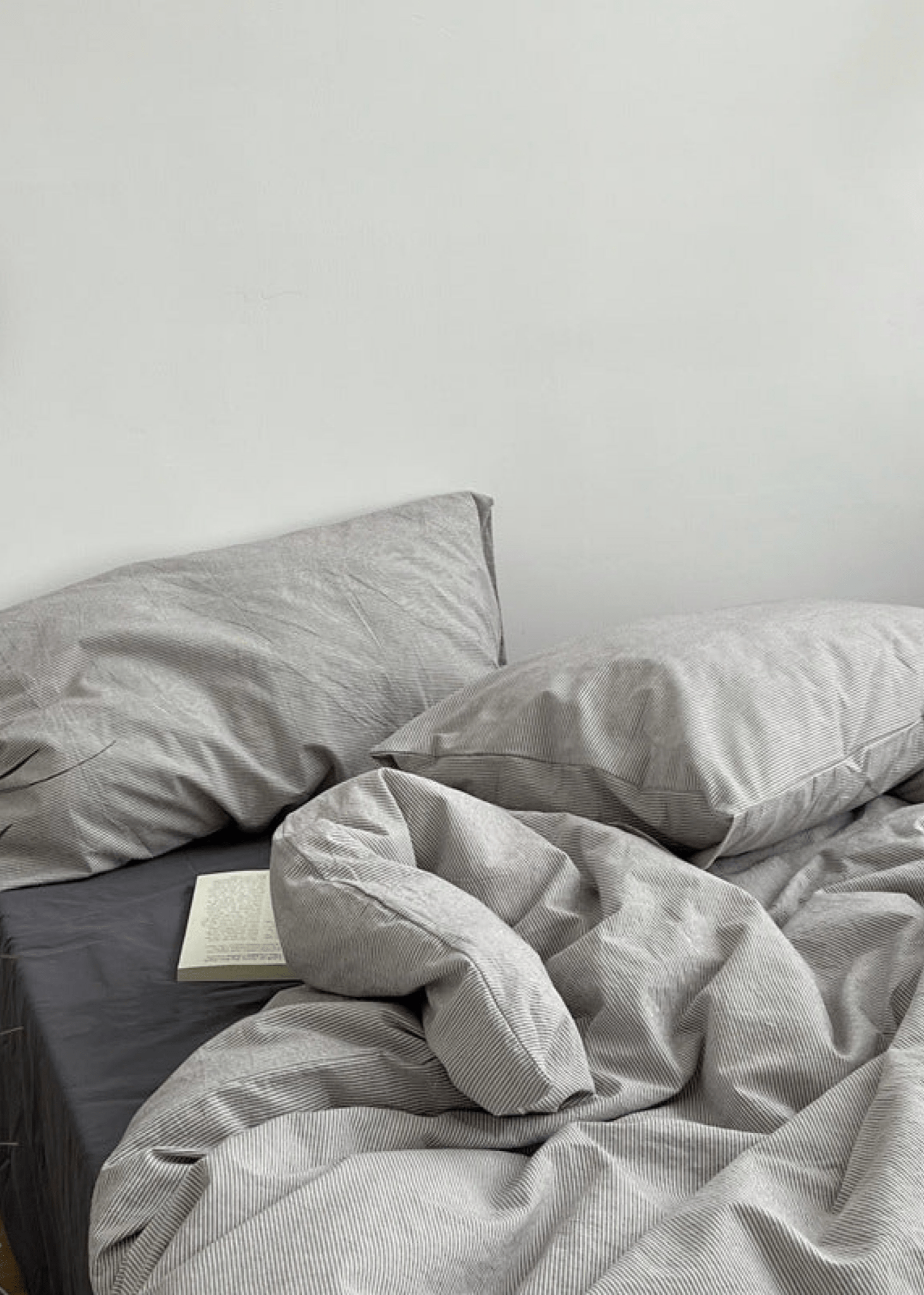 Minimal Mixed Gingham Bedding Set / White
