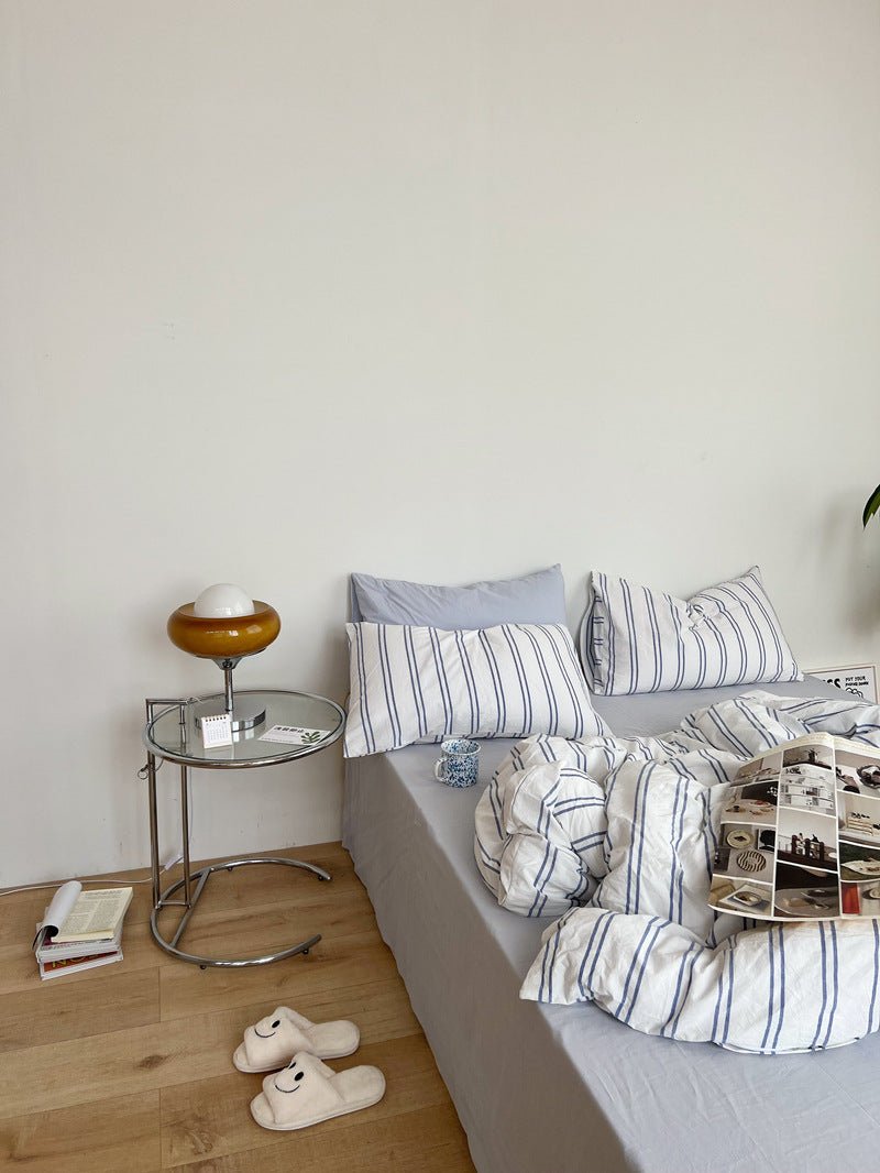 Minimal Stripe Bedding Set / Pink