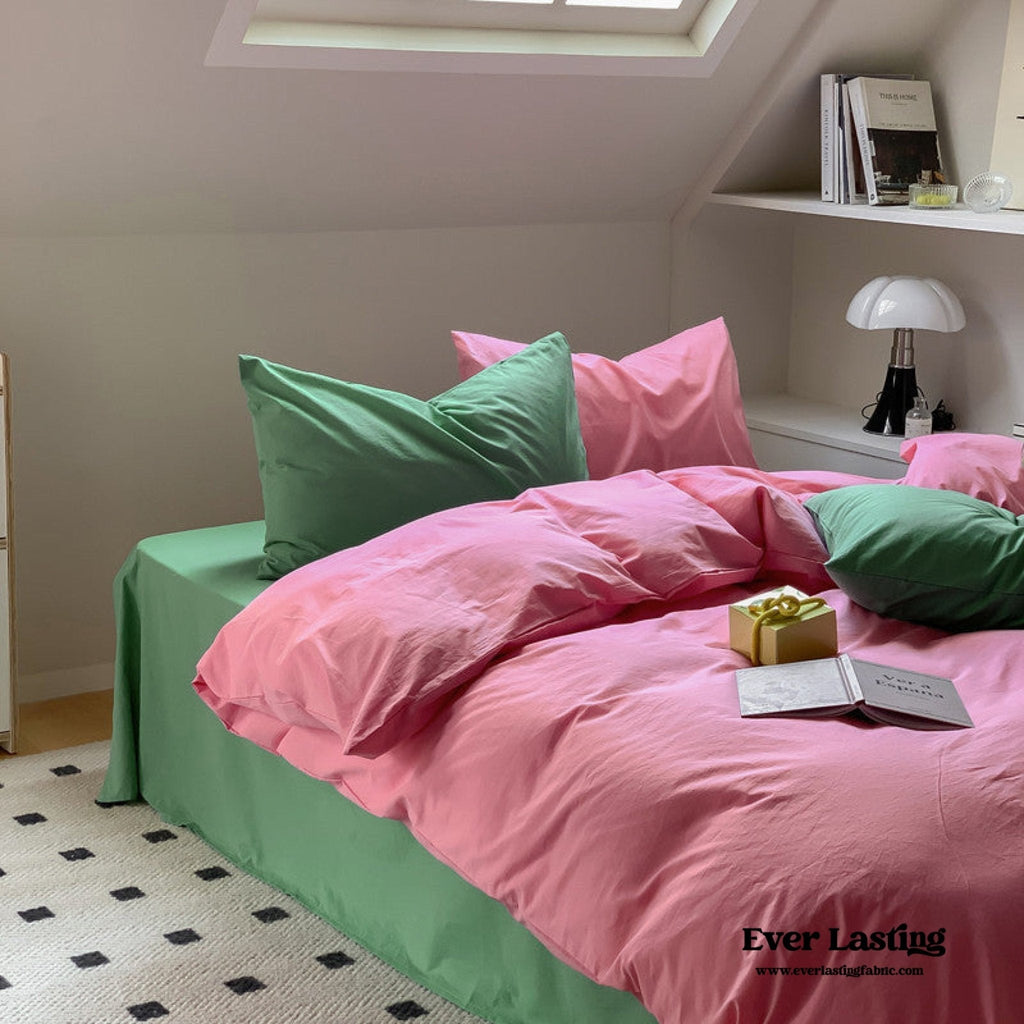 Mixed Color Maximalist Bedding Set / Purple + Black