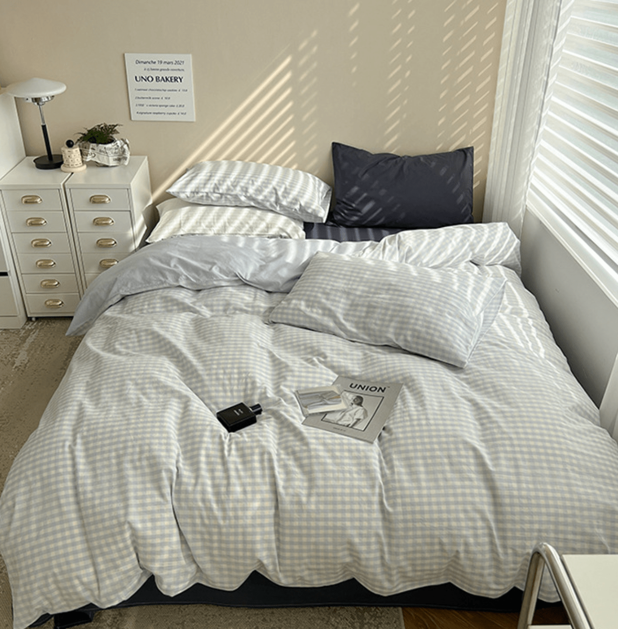 Mixed Gingham Duvet Cover (4 Colors)