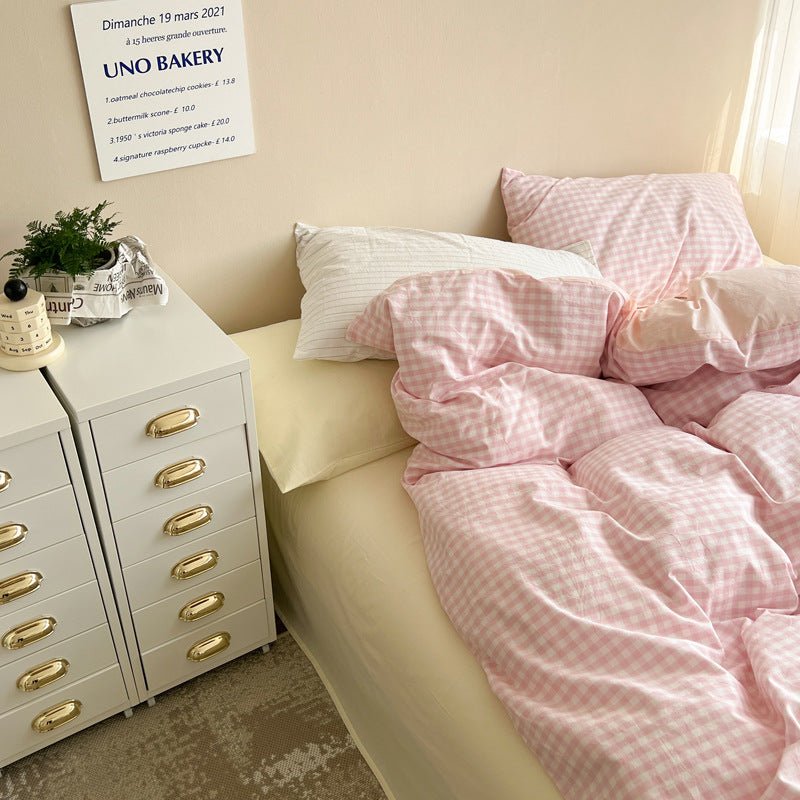Mixed Gingham Duvet Cover (4 Colors)