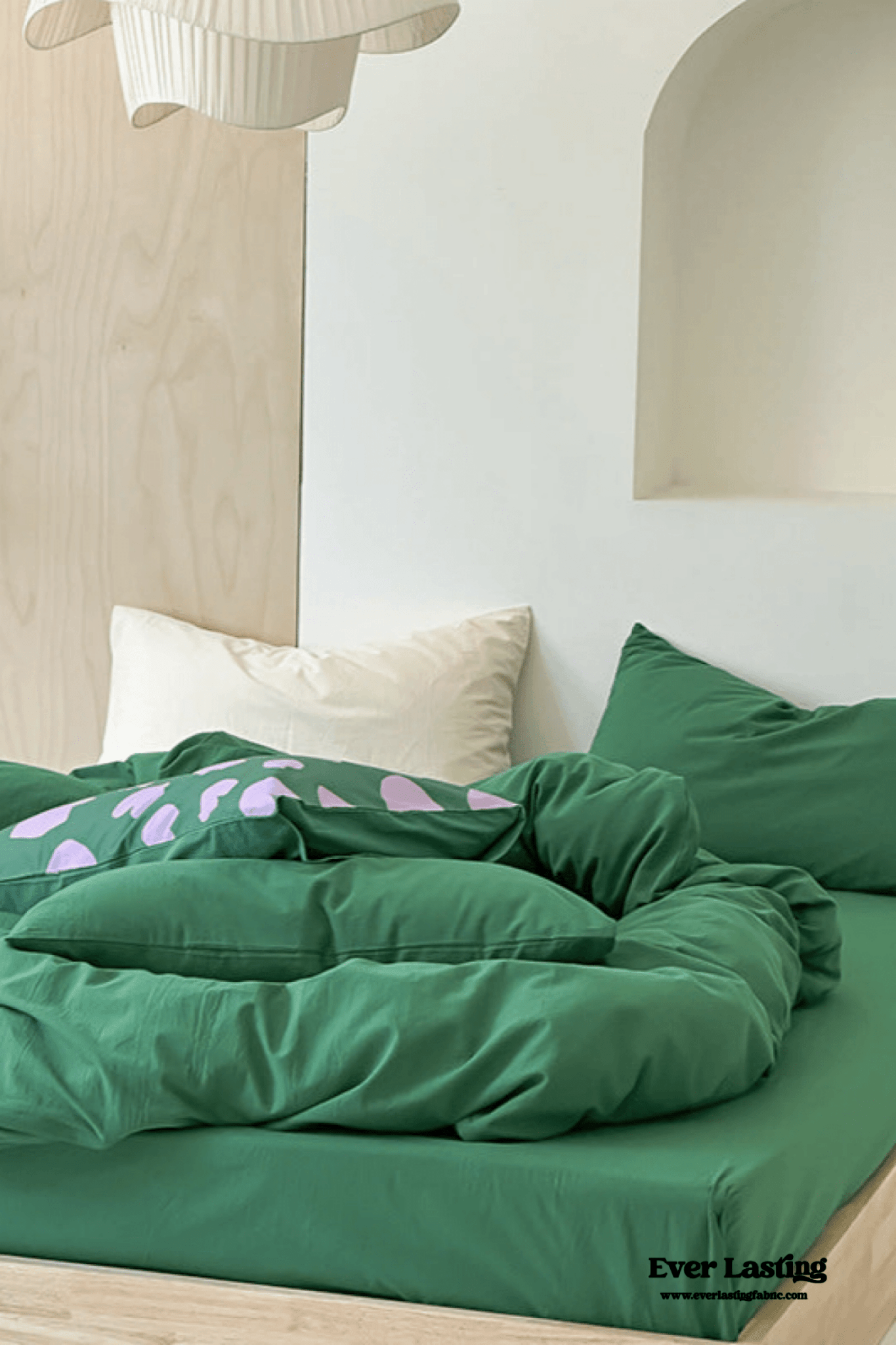 Modern Washed Cotton Bedding Set / Black