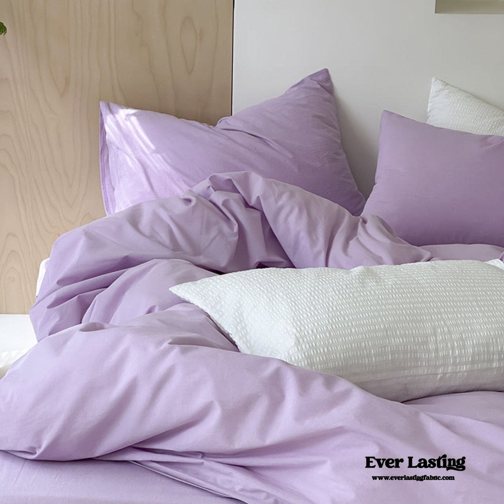 Modern Washed Cotton Bedding Set / Black