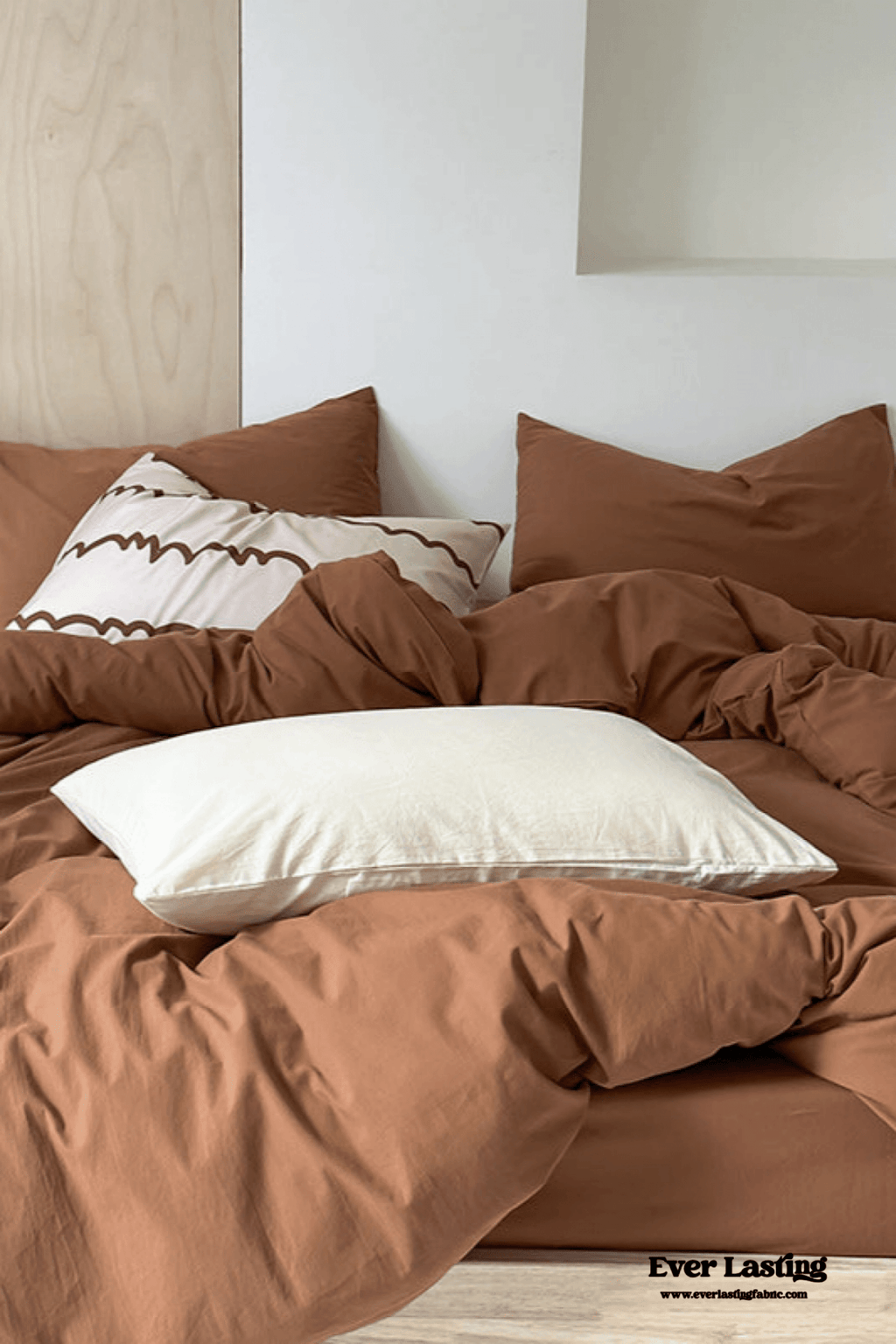 Modern Washed Cotton Bedding Set / Blue