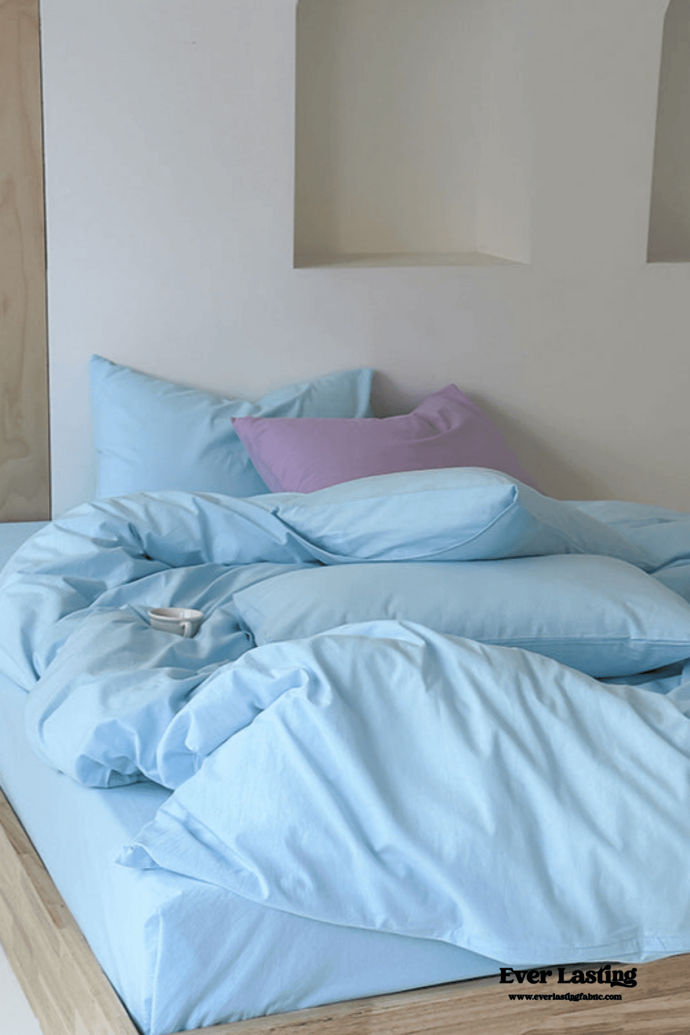 Modern Washed Cotton Bedding Set / Maple Red