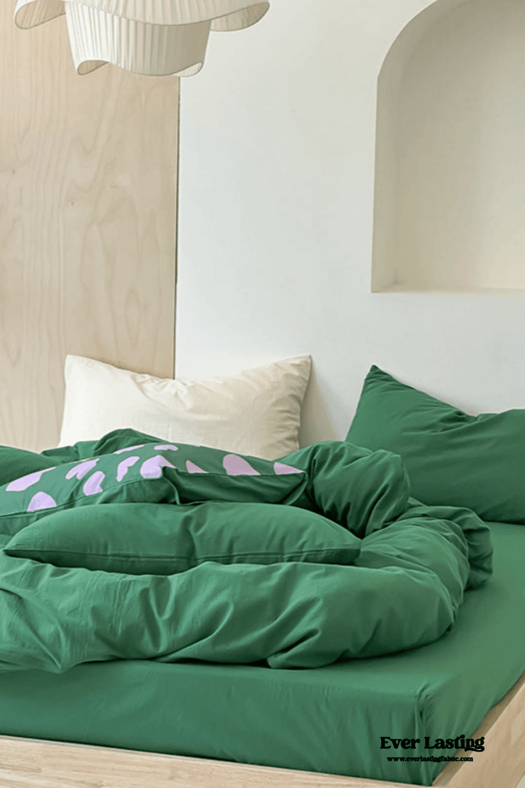 Modern Washed Cotton Bedding Set / Purple