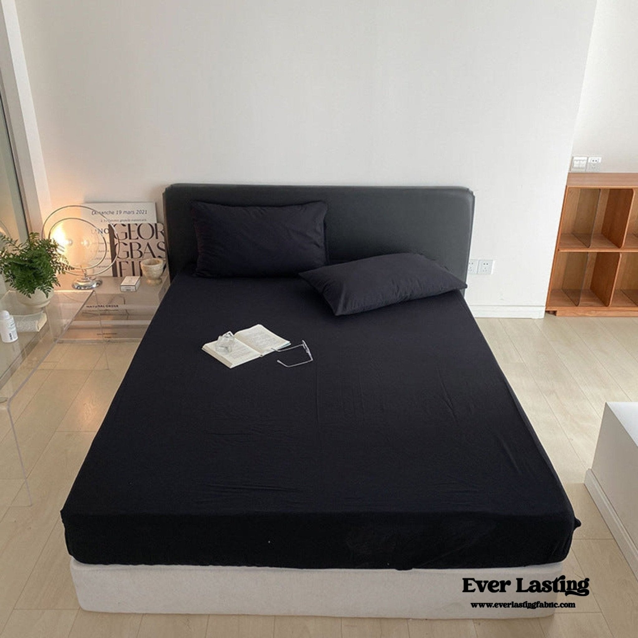 Modern Washed Cotton Bedding Set / Purple