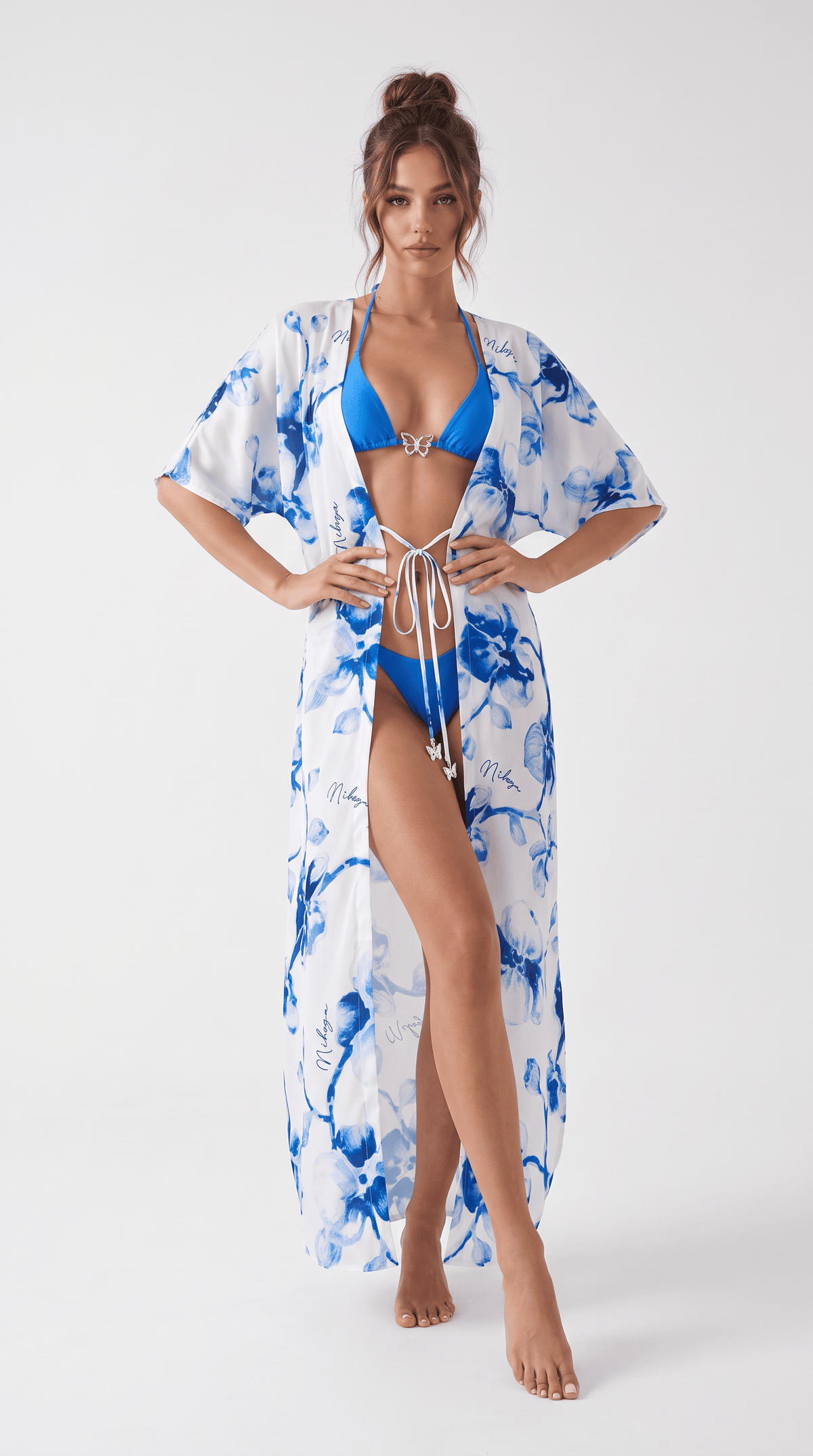 Miranda long cover up 100 % Silk