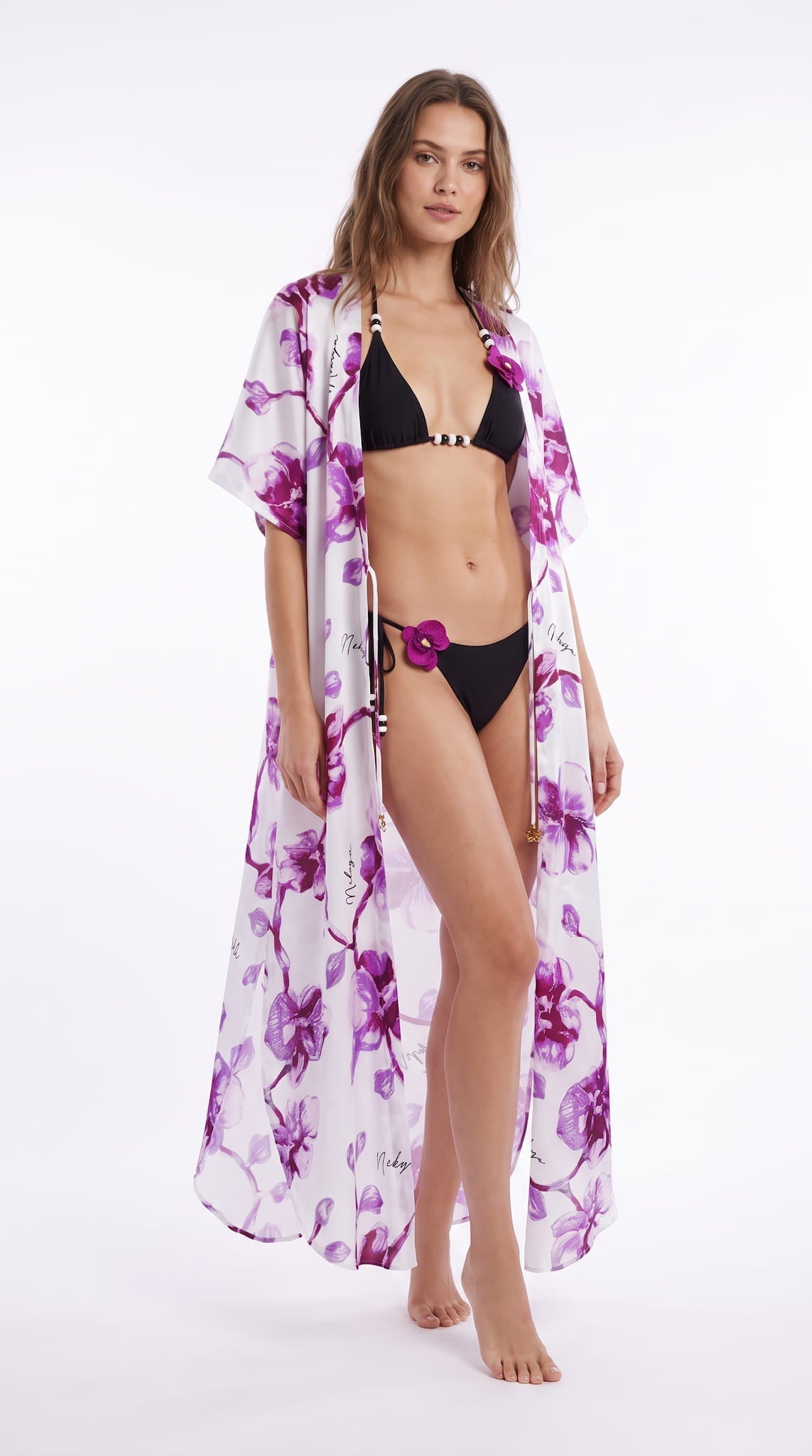 Miranda long cover up 100 % Silk