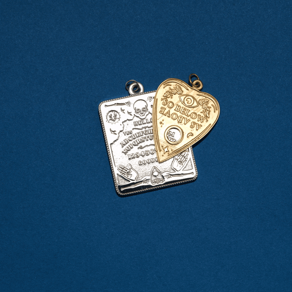 Gold Large Ouija Board Pendant