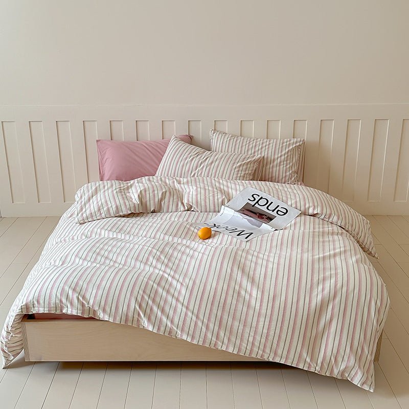 Parker Minimalist Striped Bedding Set / Blue