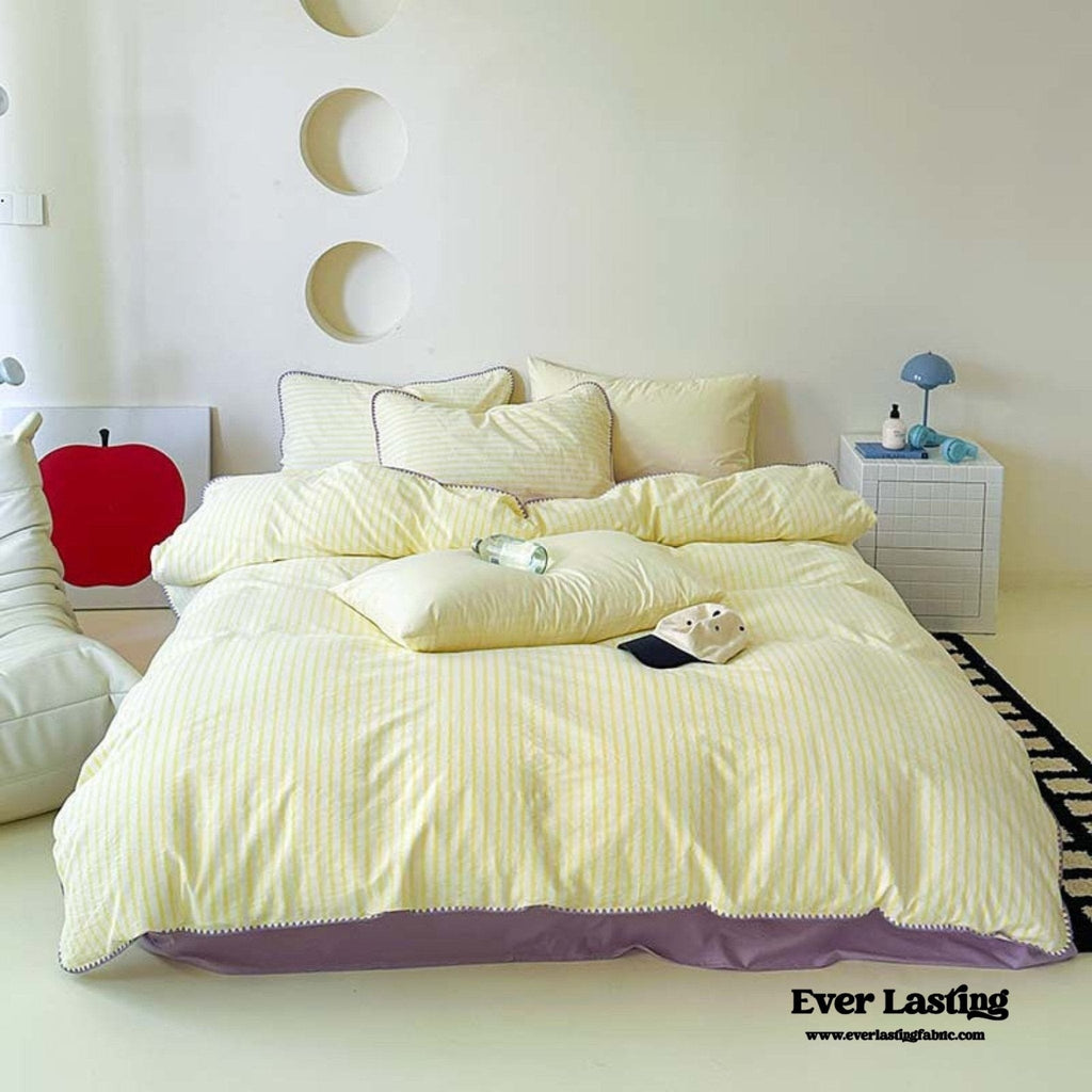 Pepper Candy Stripe Bedding Set / Fuchsia