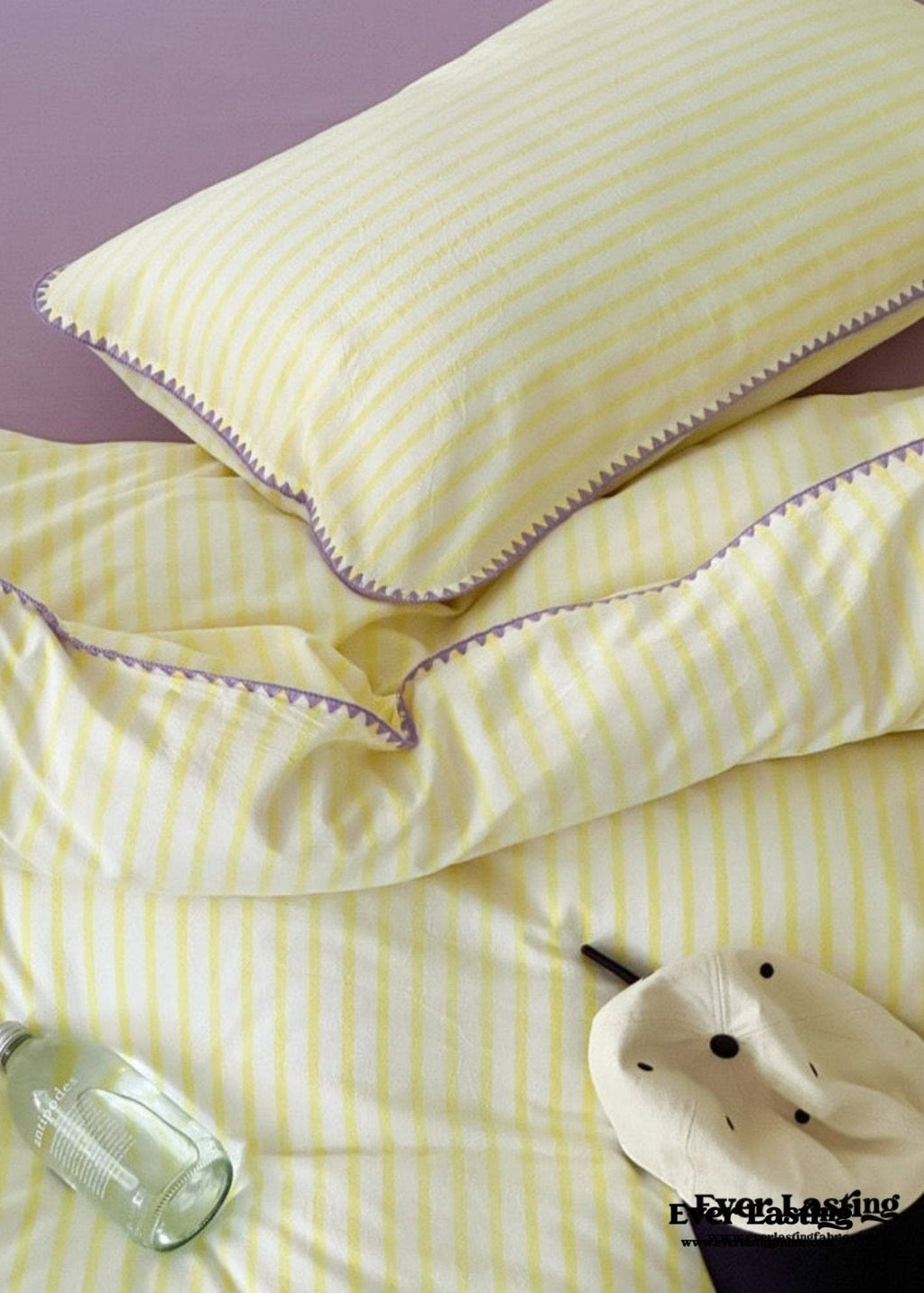 Pepper Candy Stripe Bedding Set / Fuchsia