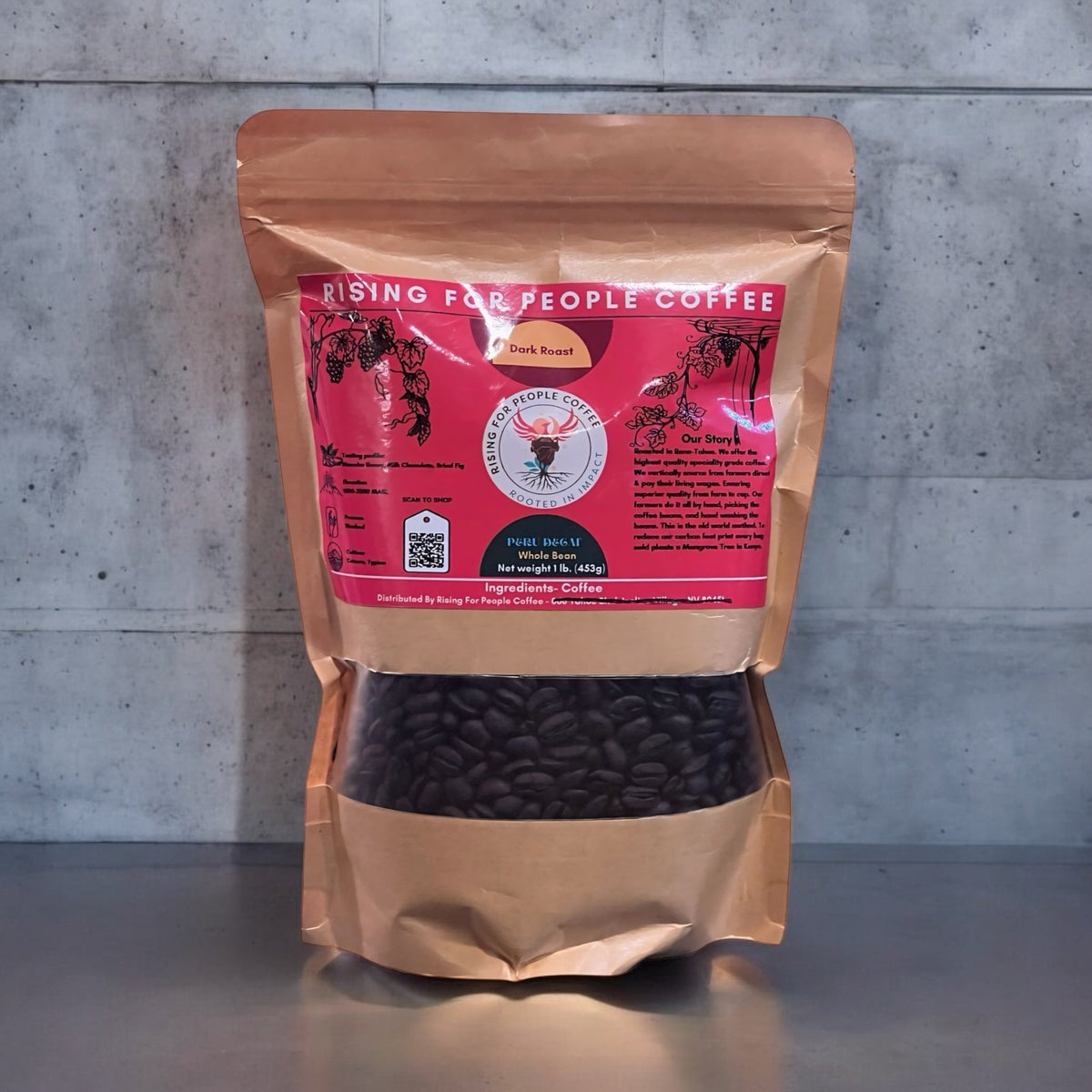 Peru Decaf — Decaf Medium-Dark Roast Whole Bean Coffee