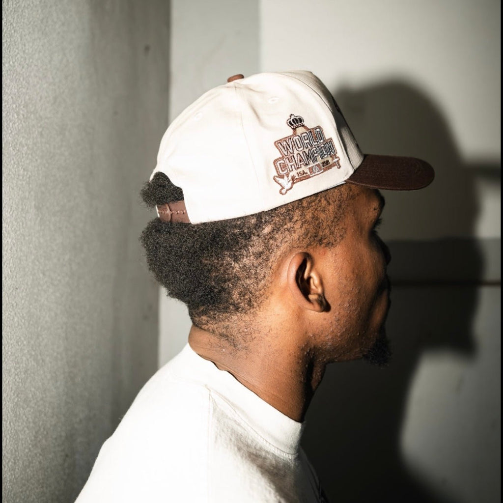 [PRE-ORDER - SHIPS MID-OCTOBER] ‘YHWH’ Structured SnapBack - Cream/Brown
