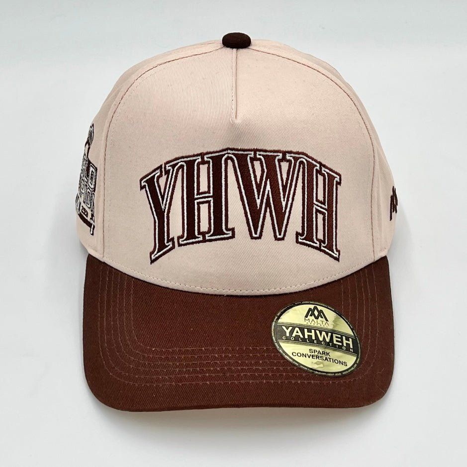 [PRE-ORDER - SHIPS MID-OCTOBER] ‘YHWH’ Structured SnapBack - Cream/Brown