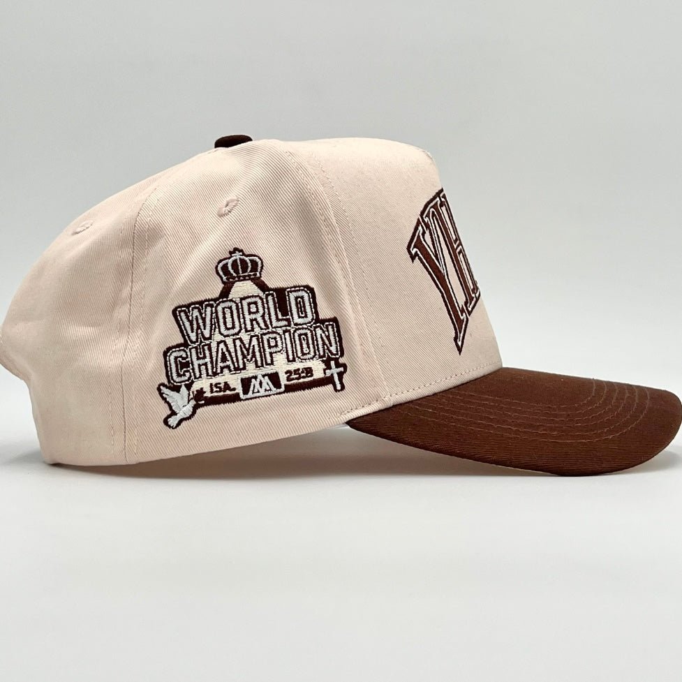 [PRE-ORDER - SHIPS MID-OCTOBER] ‘YHWH’ Structured SnapBack - Cream/Brown