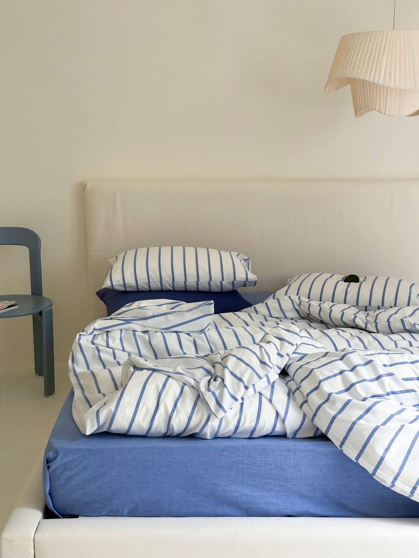 Refreshing Stripe Bedding Set / Blue Single