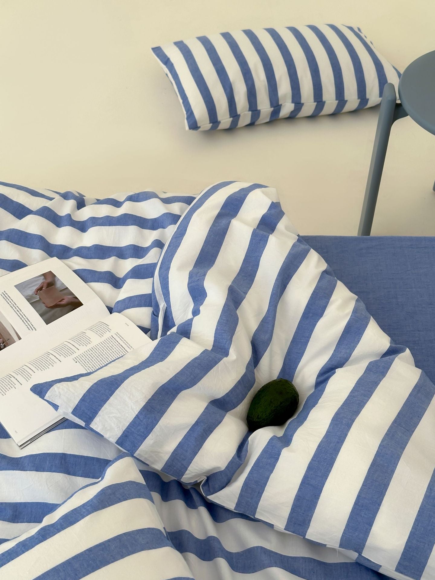 Refreshing Stripe Bedding Set / Forest Green