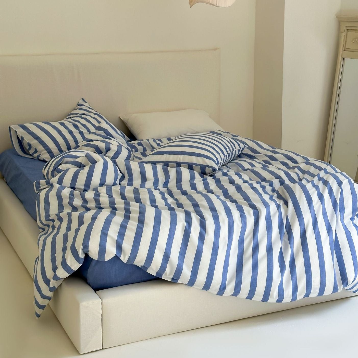 Refreshing Stripe Bedding Set / Forest Green