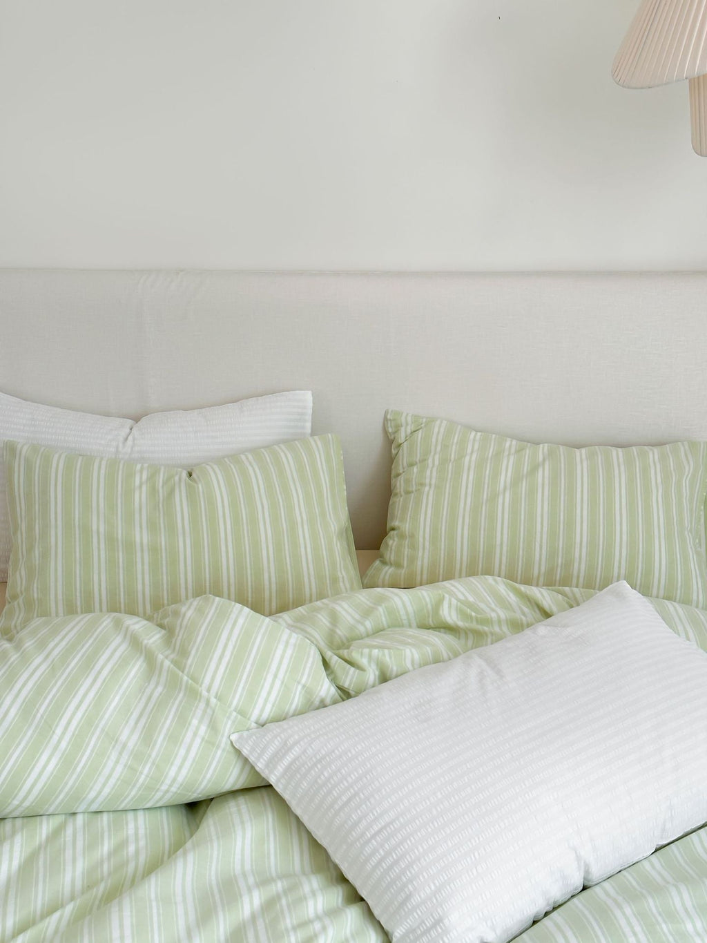 Refreshing Stripe Duvet Cover / Mint Green