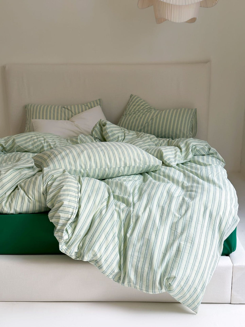 Refreshing Stripe Pillowcases / Forest Green