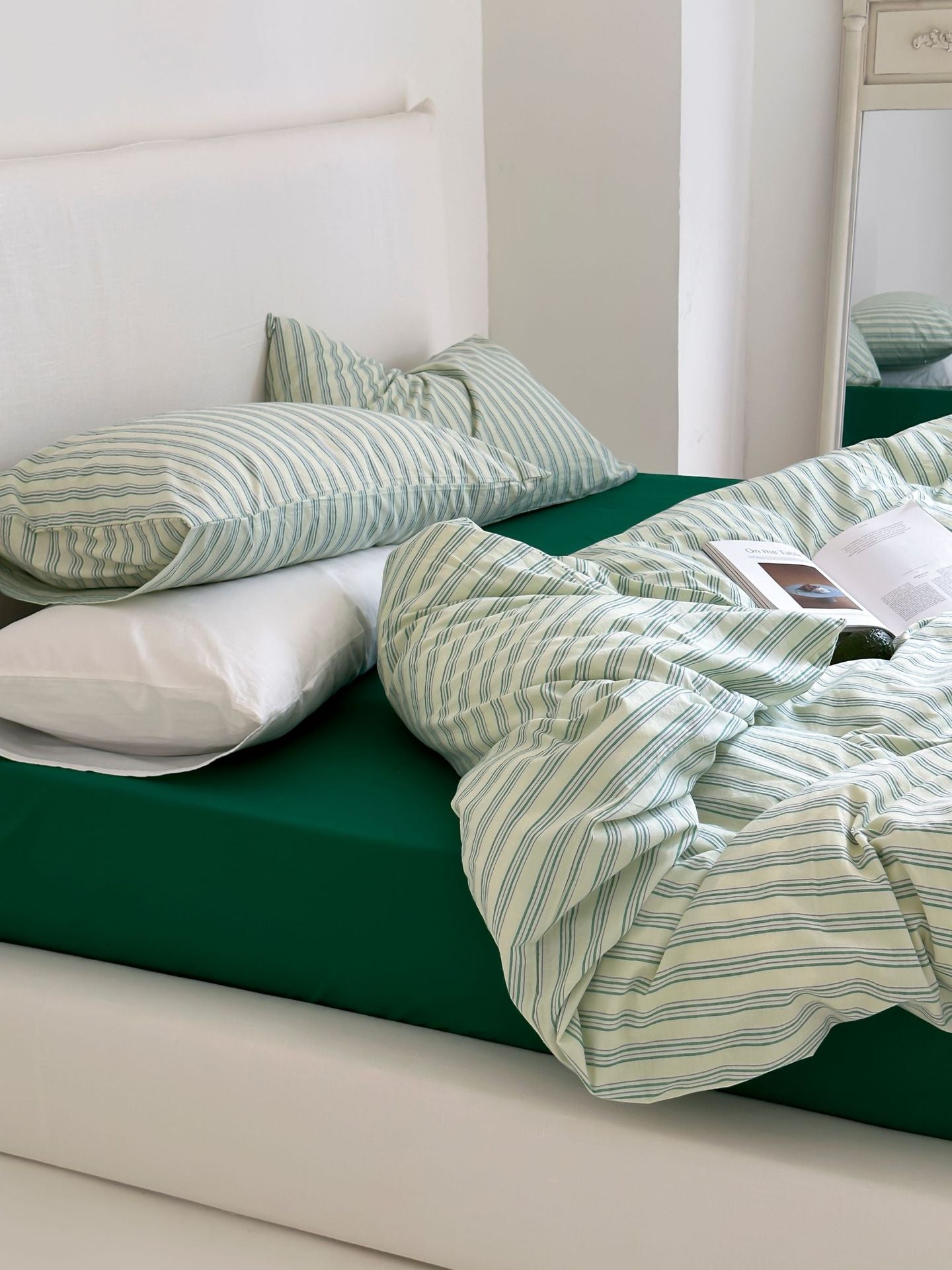 Refreshing Stripe Pillowcases / Mint Green