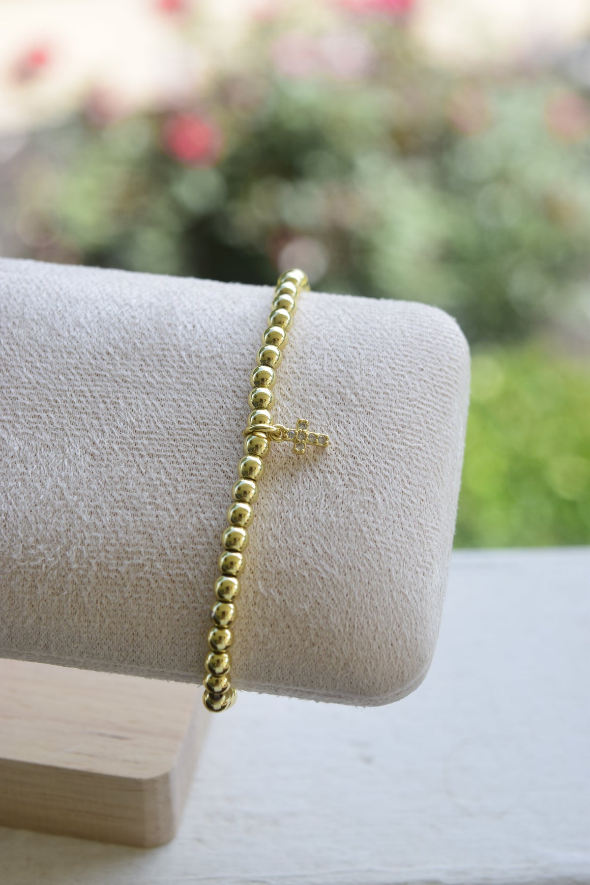 Shine His Light-  Gold Filled Stretchy Bracelet