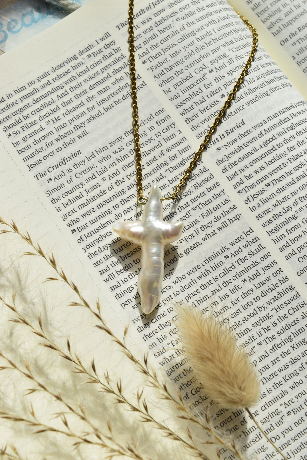 Jesus Saves - Fresh Water Pearl Necklace