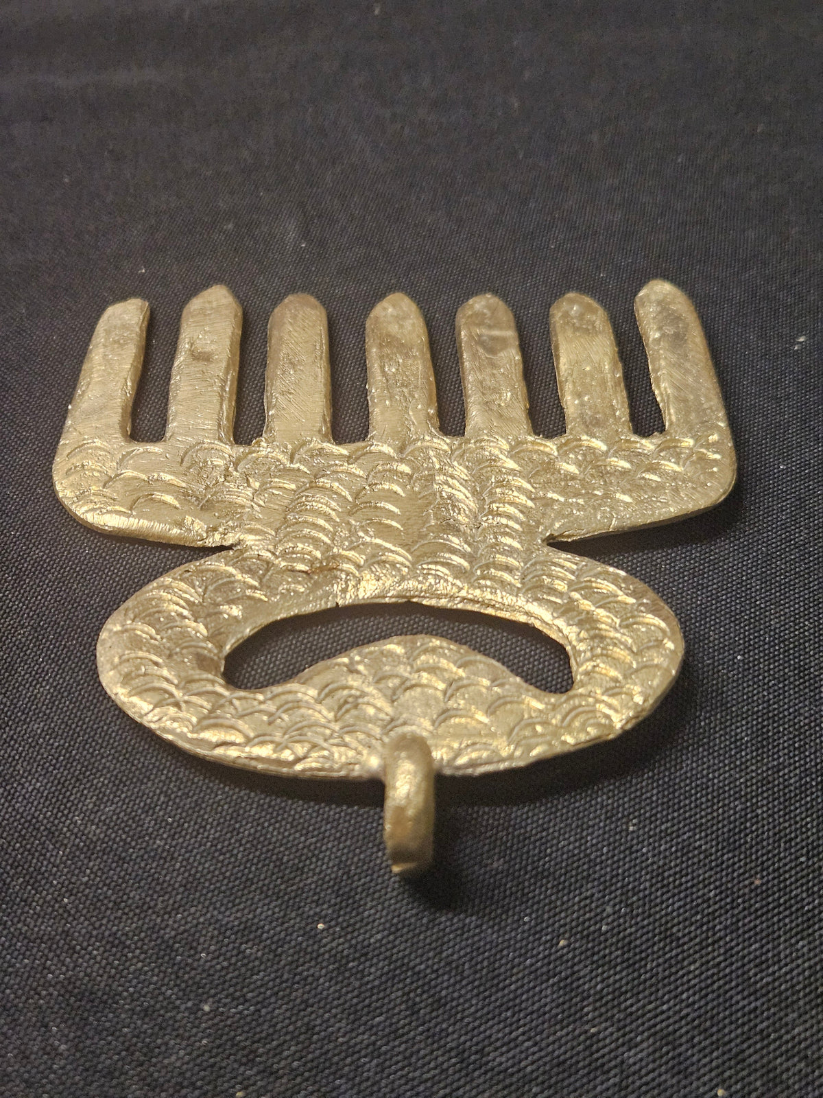 Large Handcrafted Duafe Africarass Pendant | Authentic Ghana Adinkra Symbol