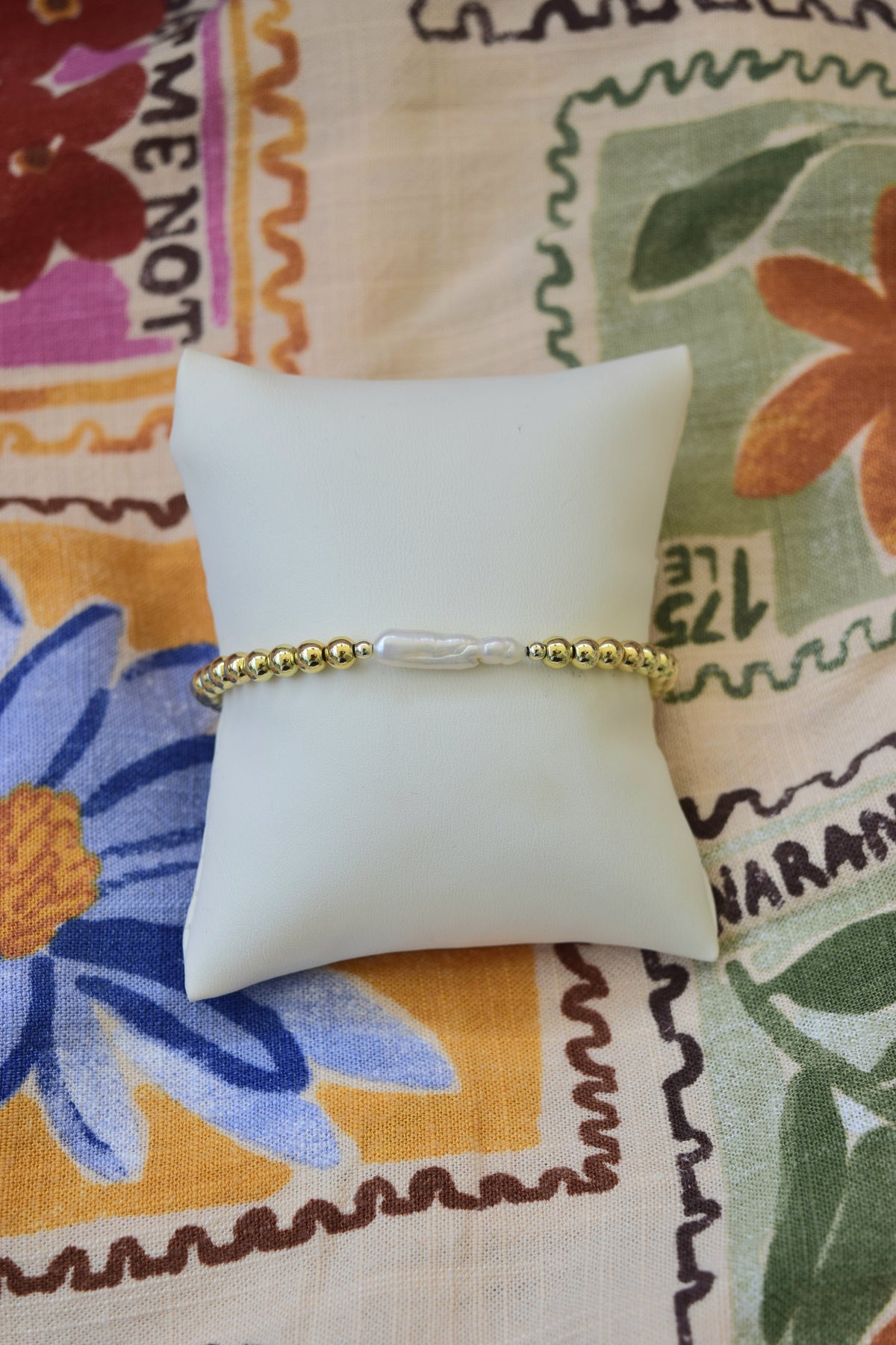 White Sands- Fresh Water Pearl and Gold Filled Bracelet