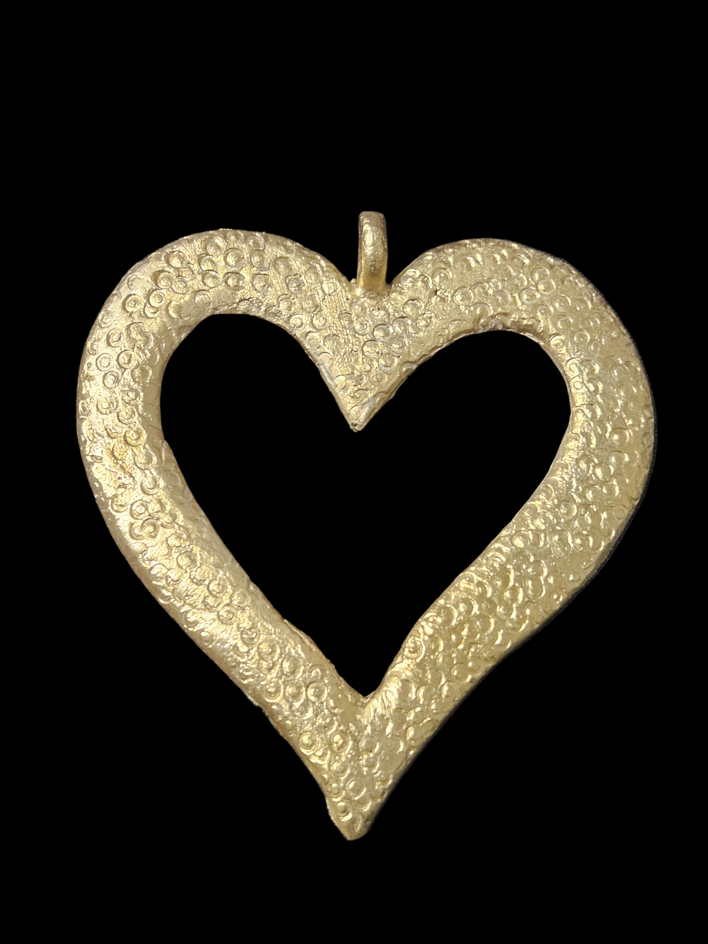 Oversized Akoma Ashanti Brass Pendant | Authentic Ghanaian Heart Adinkra Symbol | Handcrafted African Brass Statement Pendant