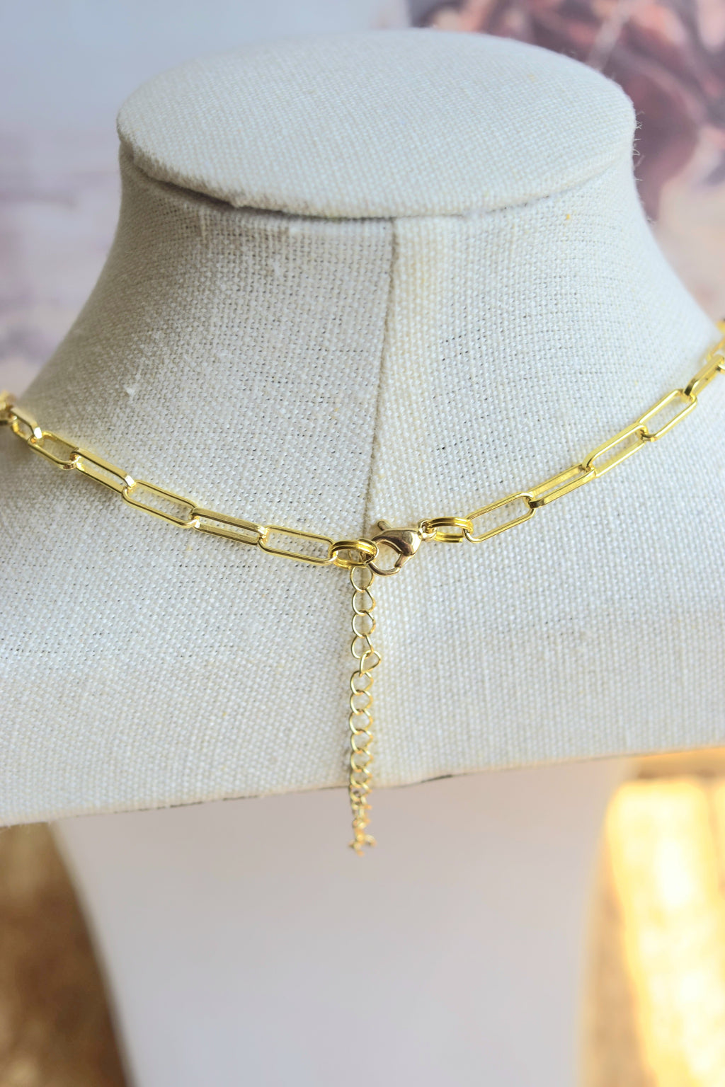 Dainty Gold Paperclip Necklace