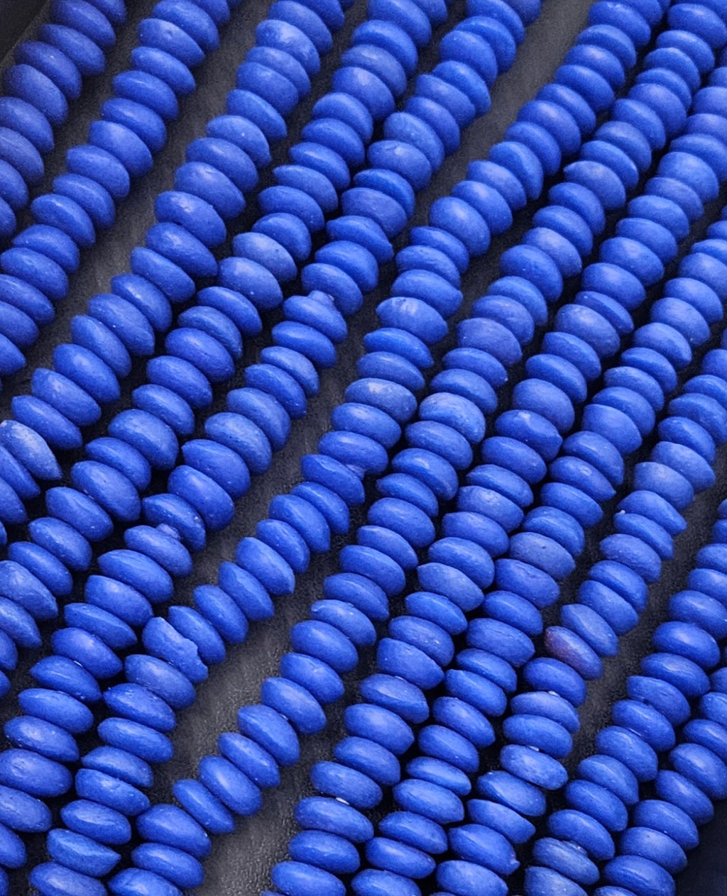 Blue African Saucer Beads- Essential Beads for Unique Jewelry Making and Artistry