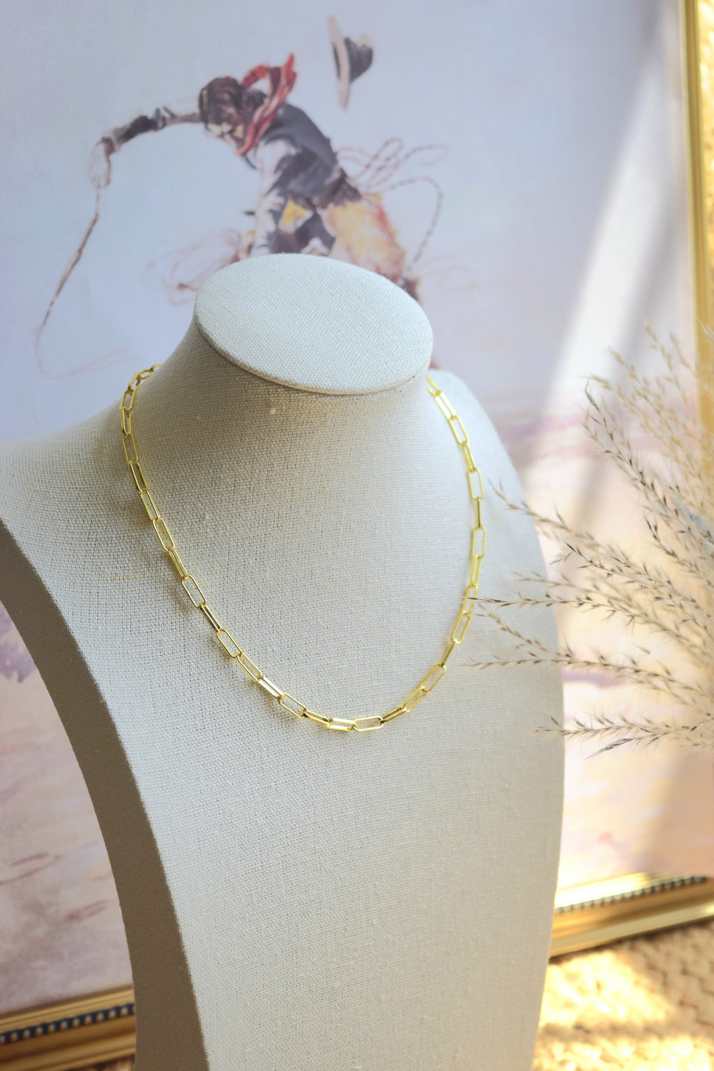 Dainty Gold Paperclip Necklace