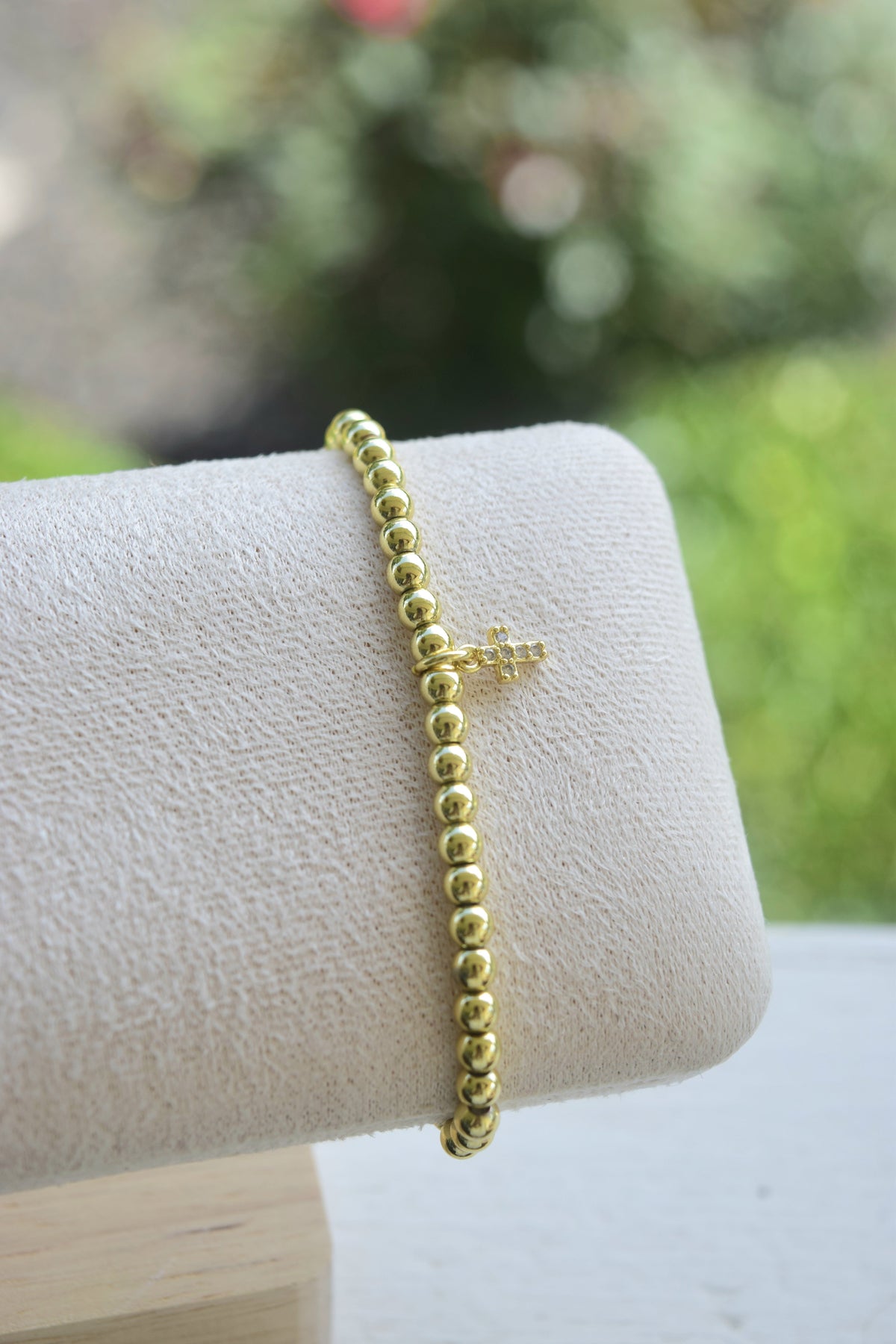 Shine His Light-  Gold Filled Stretchy Bracelet