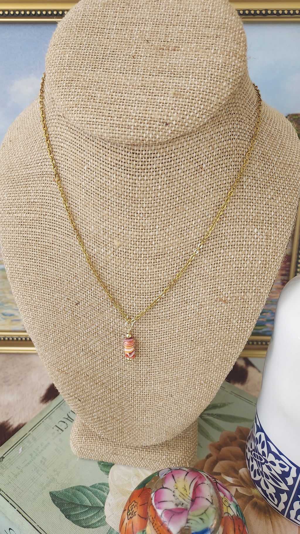 Golden il Lido Drop Necklace- LAST CHANCE