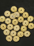 Handcrafted Ashanti Brass Spacer Beads | Large African Brass Disc Beads from Ghana | Jewelry Making Supplies