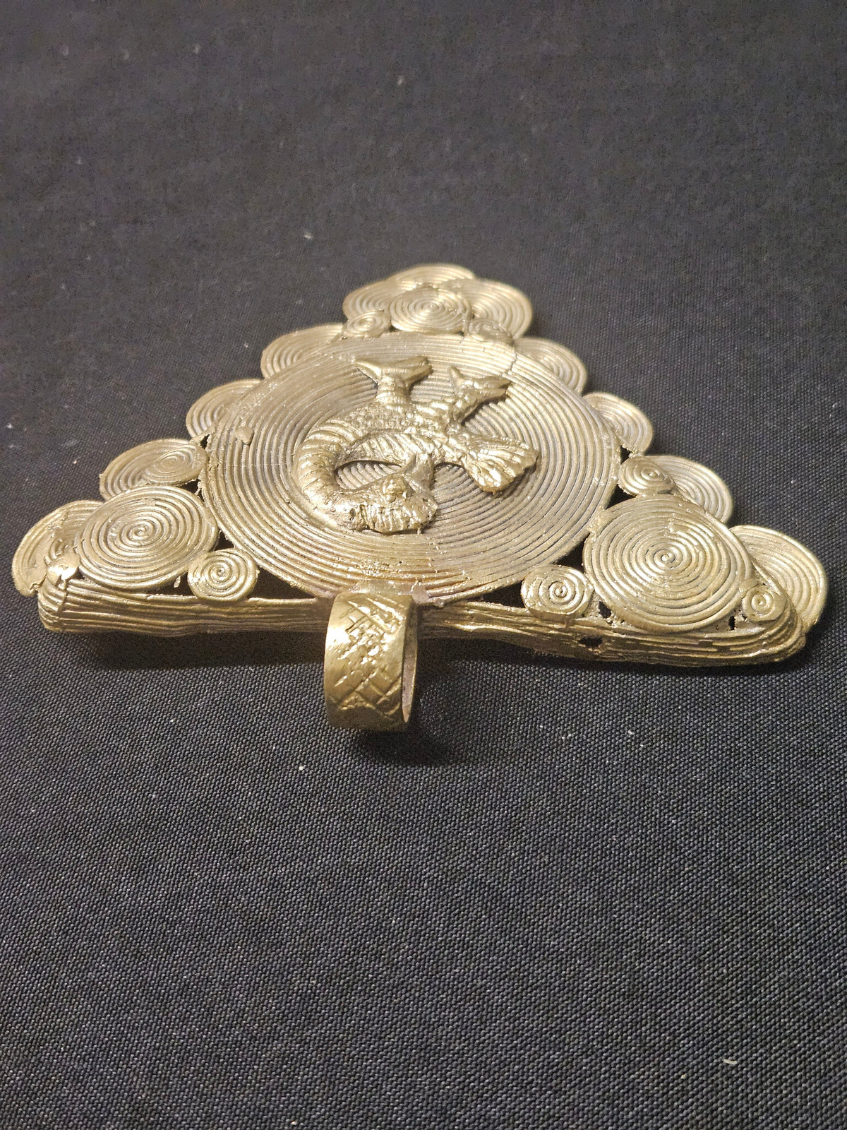 Sankofa Adinkra Symbol African Brass Pendant – Handmade in Ghana