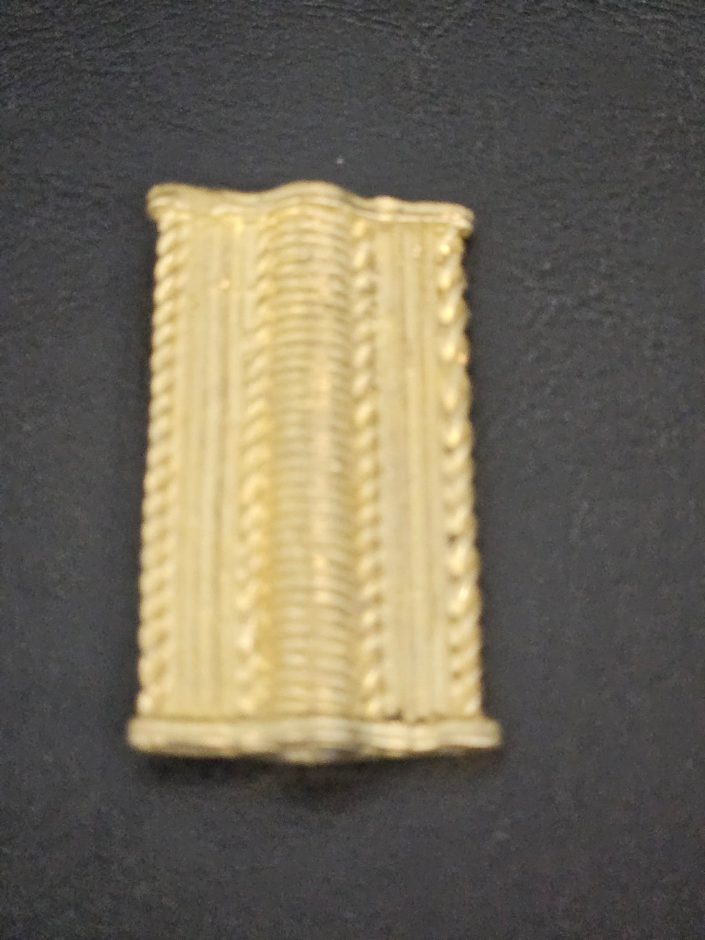Handcrafted Ashanti Brass Barrel Component Bead | Large Hole African Brass Focal Bead | Ghana Artisan Jewelry Component 25-27x45-48mm