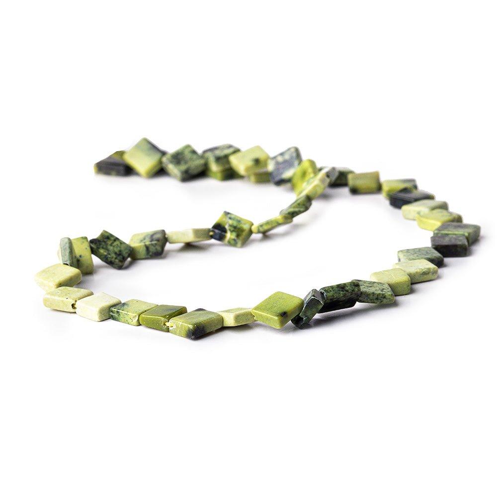9mm Serpentine Plain Corner drilled Square 14 inch 45 beads