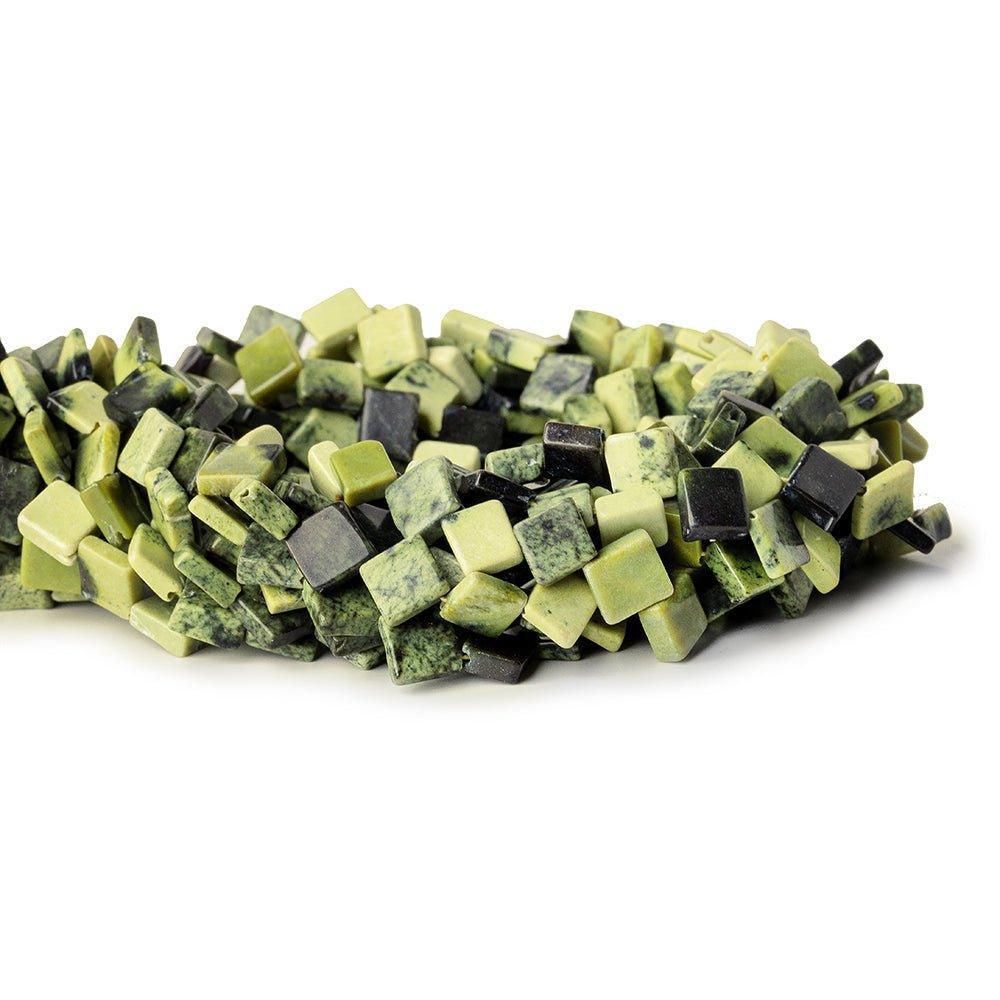 9mm Serpentine Plain Corner drilled Square 14 inch 45 beads